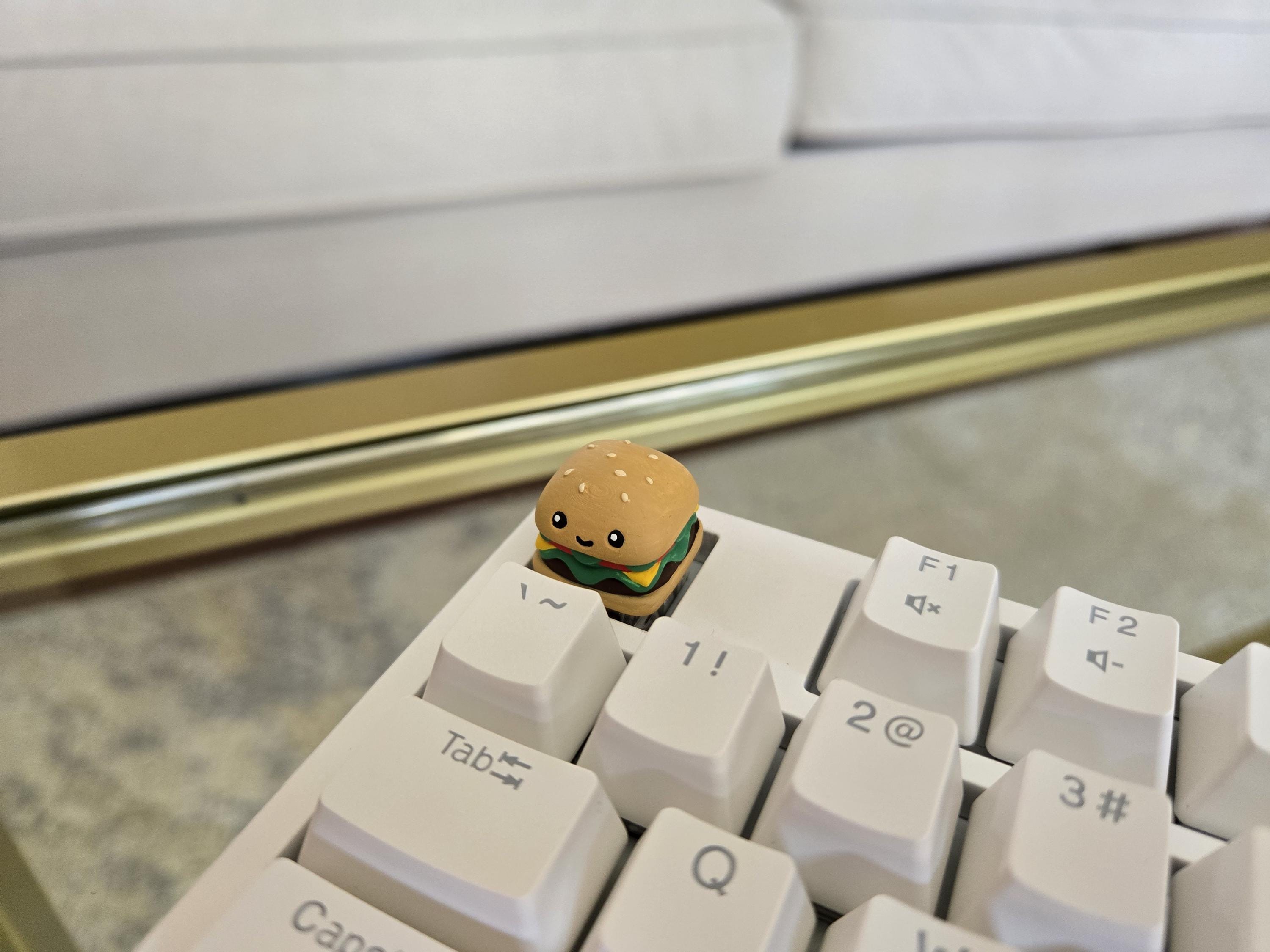Burger Food Keycap - Hand Painted Cute Keycap Designs, Cherry MX