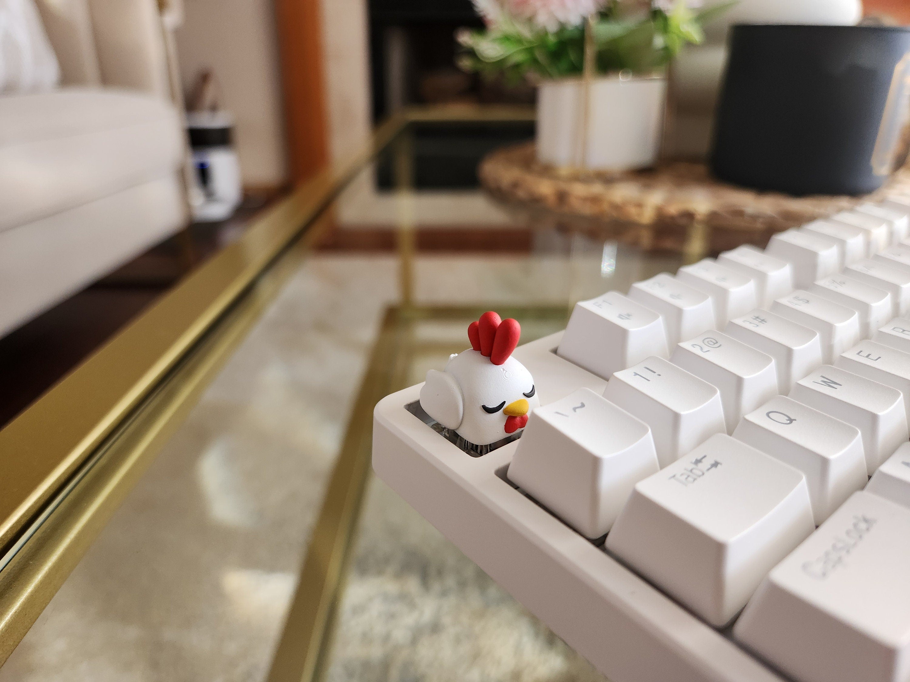 Palworld Chikipi Video Game Keycap - Hand Painted, Cute Keycap Designs, Cherry MX