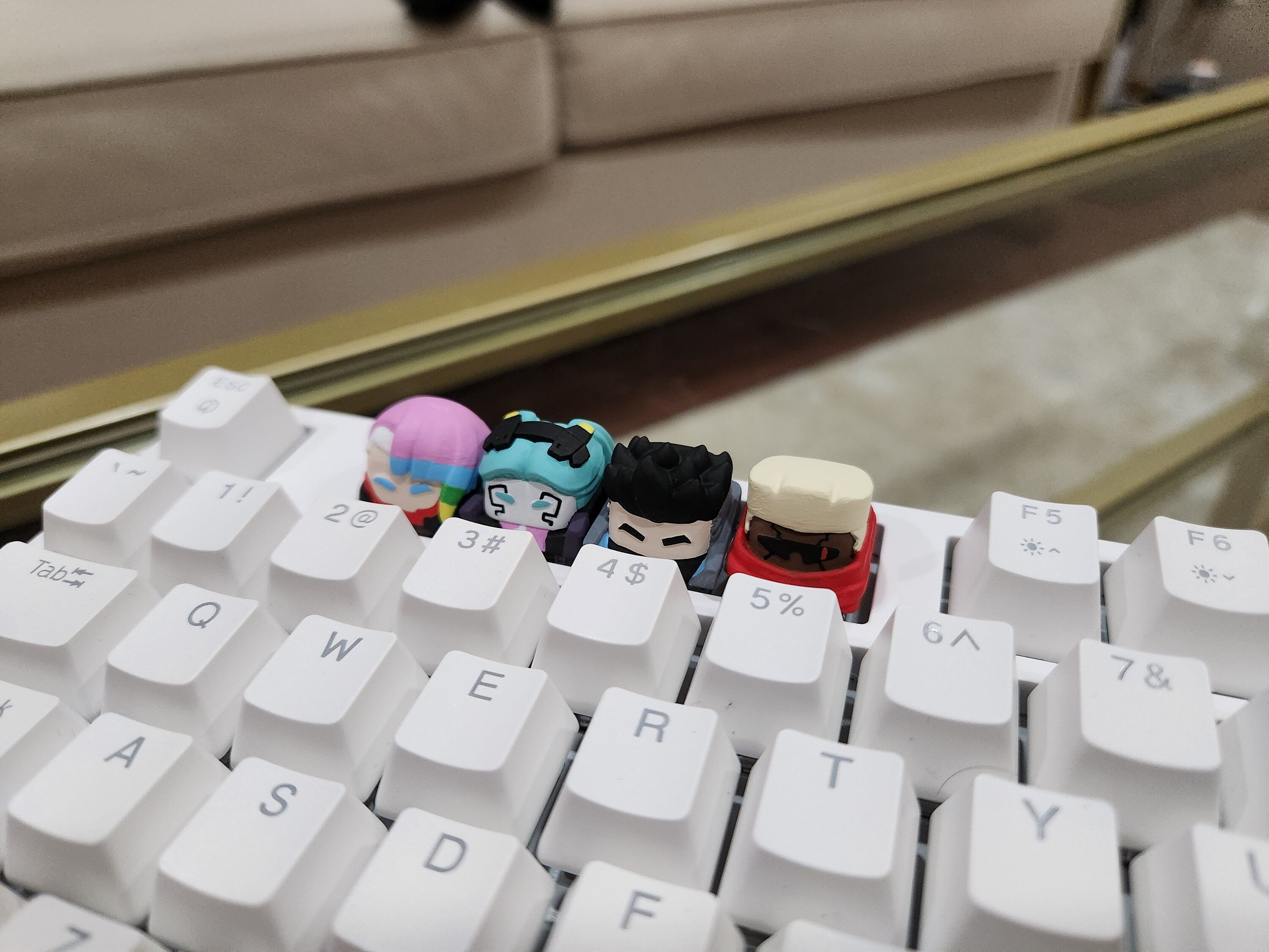 Anime Keycap - Hand Painted, Cute Keycap Designs, Cherry MX, Hiko3D