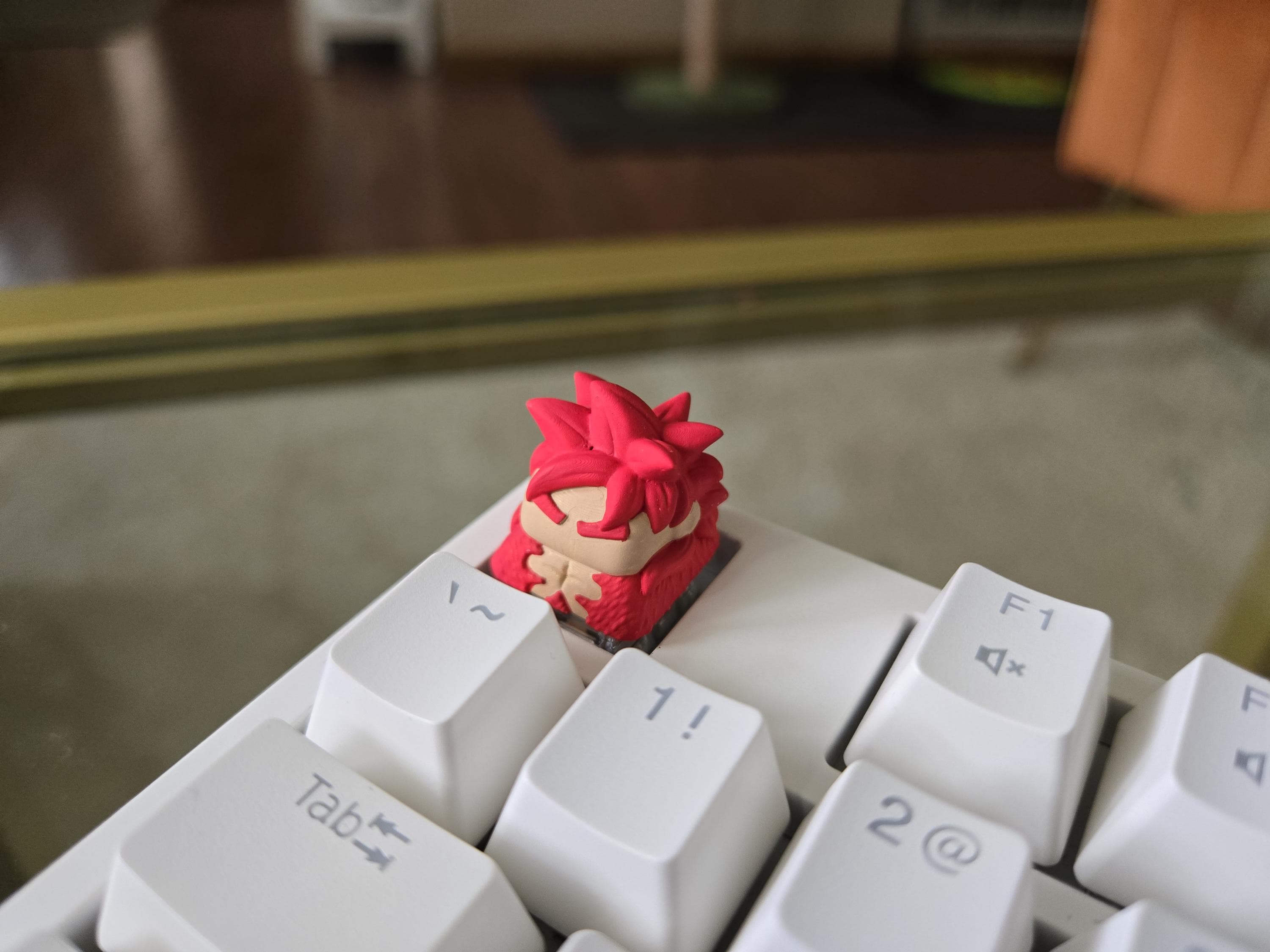 Anime SSJ 4  Keycap - Hand Painted Cute Keycap Designs, Cherry MX