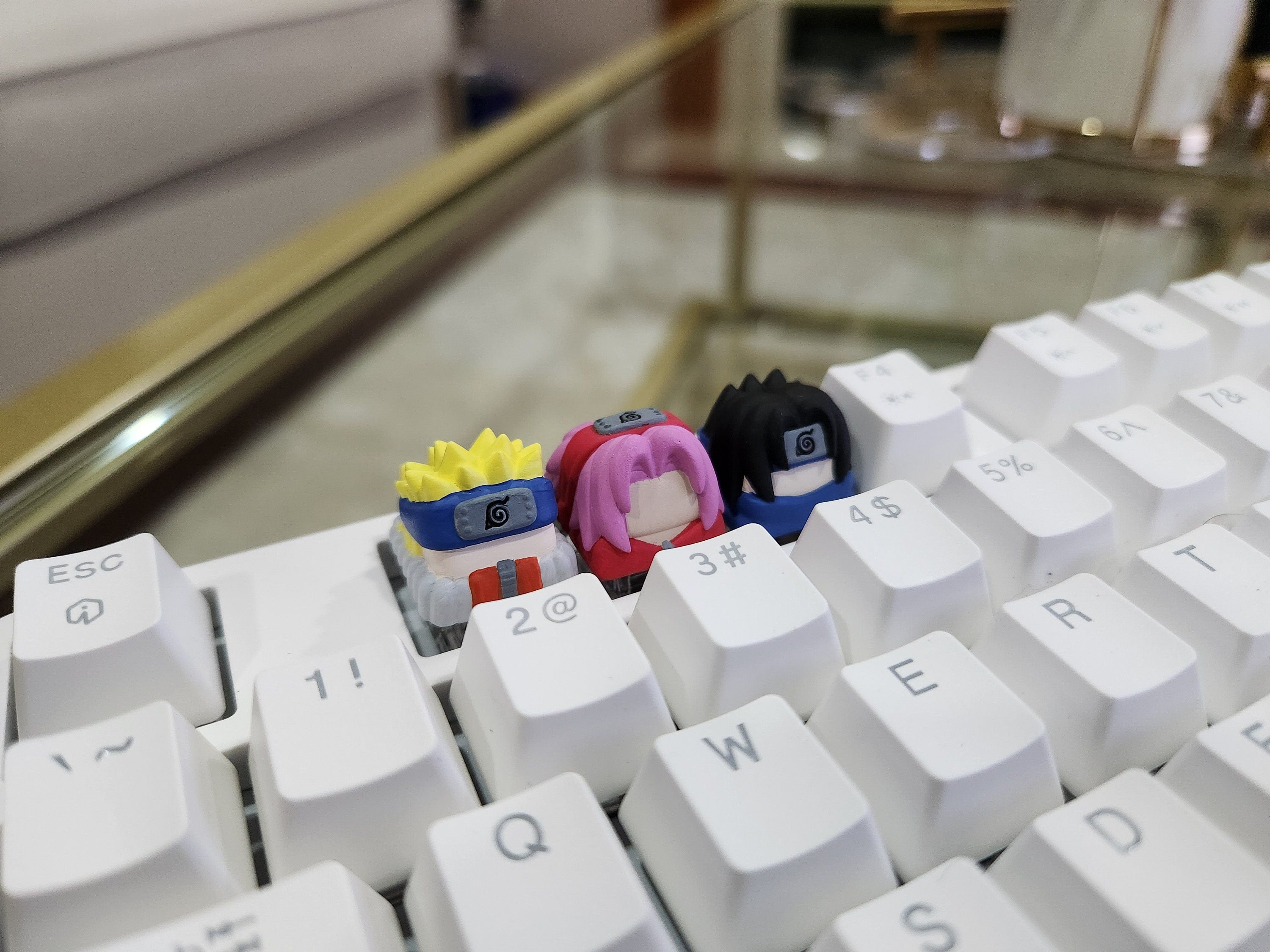 Anime Keycap - Hand Painted, Cute Keycap Designs, Cherry MX, Hiko3D