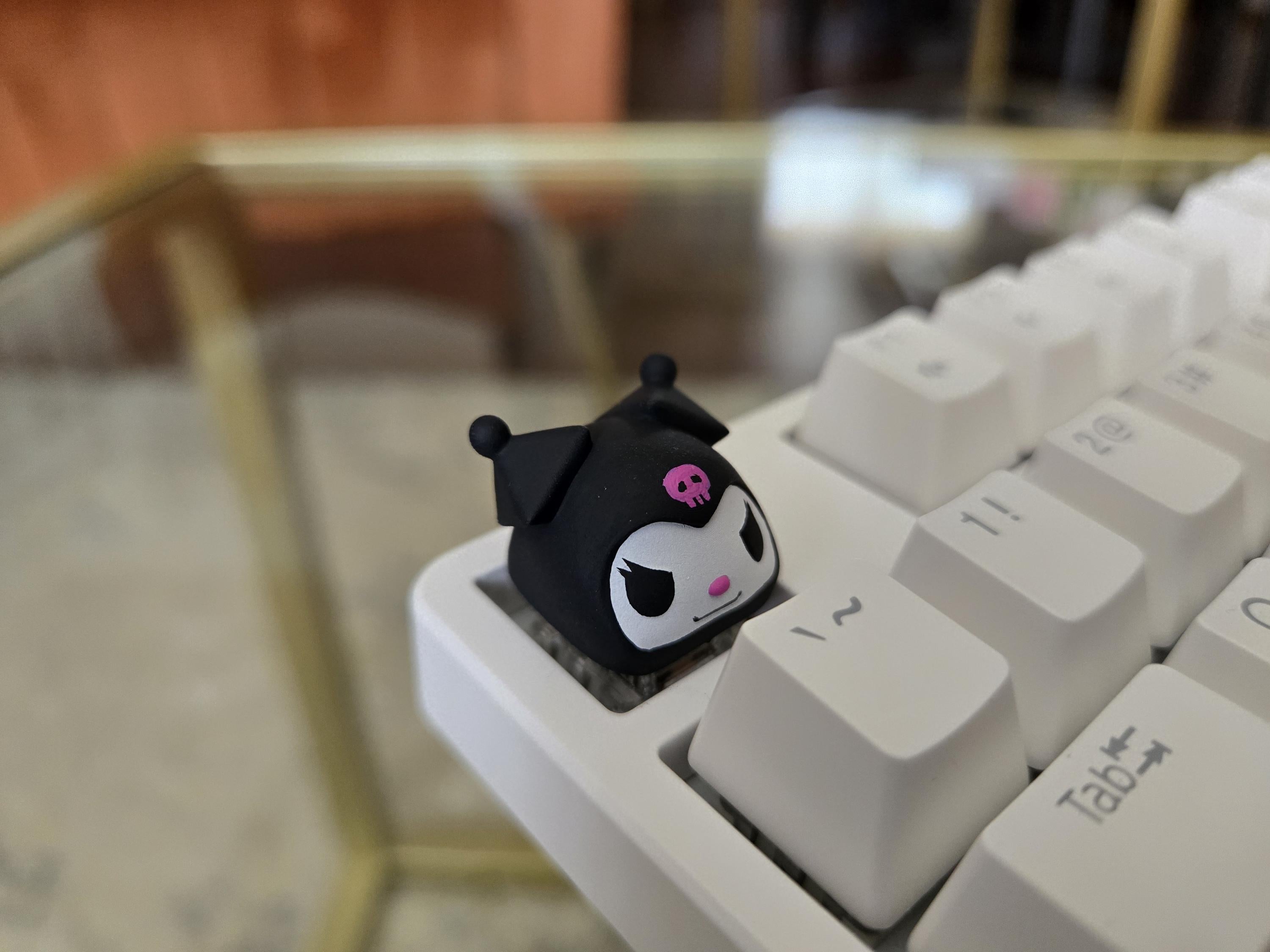 Cartoon Kuromii Keycap - Hand Painted Cute Keycap Designs, Cherry MX