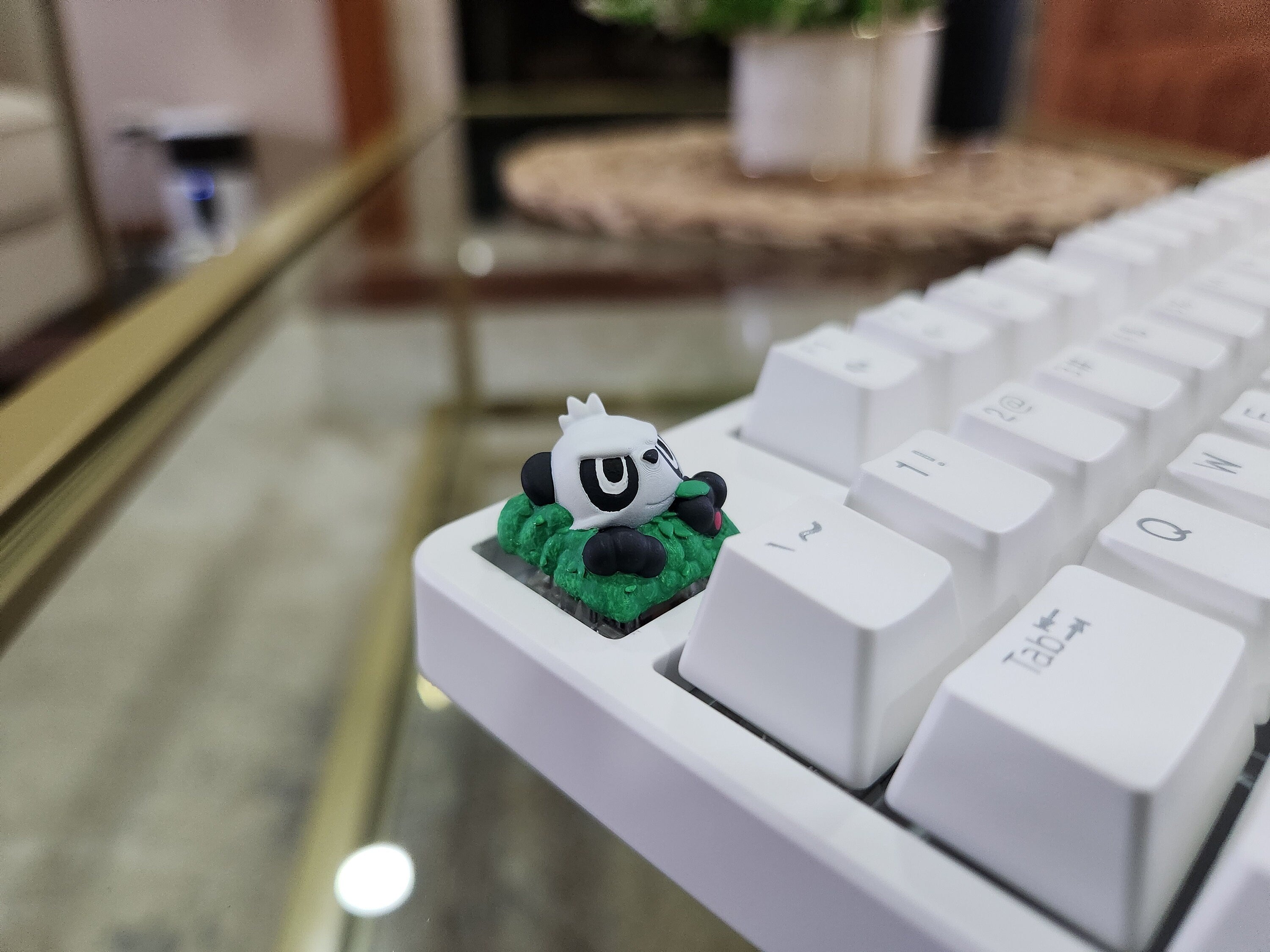 Anime Pancham Keycap - Hand Painted Cute Keycap Designs, Cherry MX