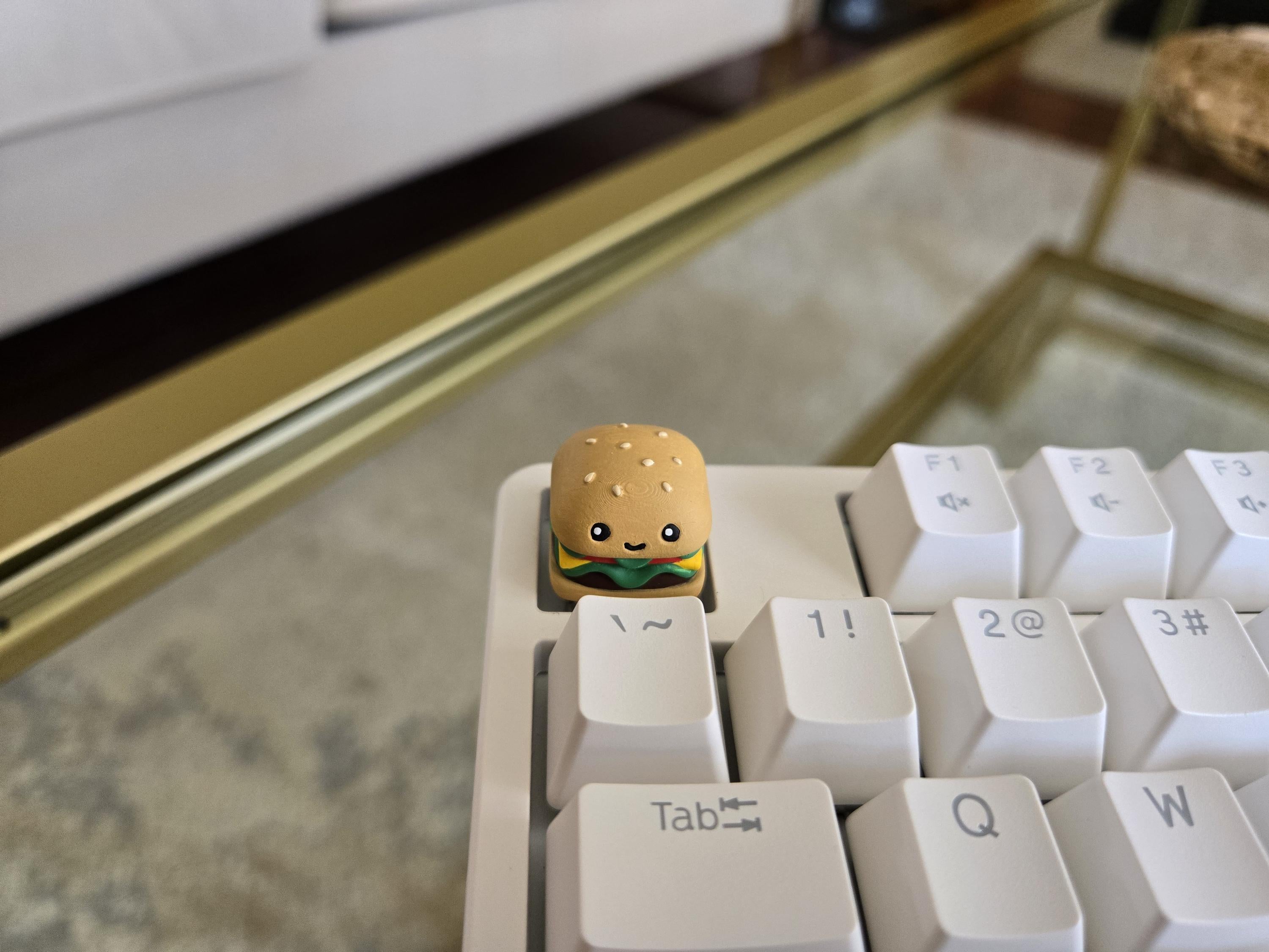 Burger Food Keycap - Hand Painted Cute Keycap Designs, Cherry MX