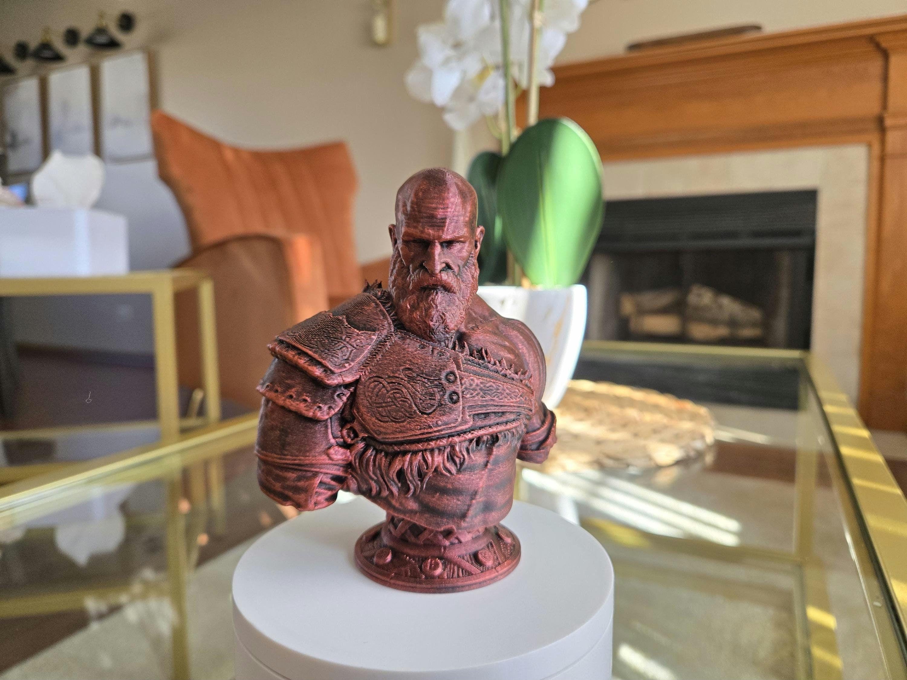 Kratos Video Game Bust Figure - Perfect for Anime Collectors! - Hand Painted, 5" Tall