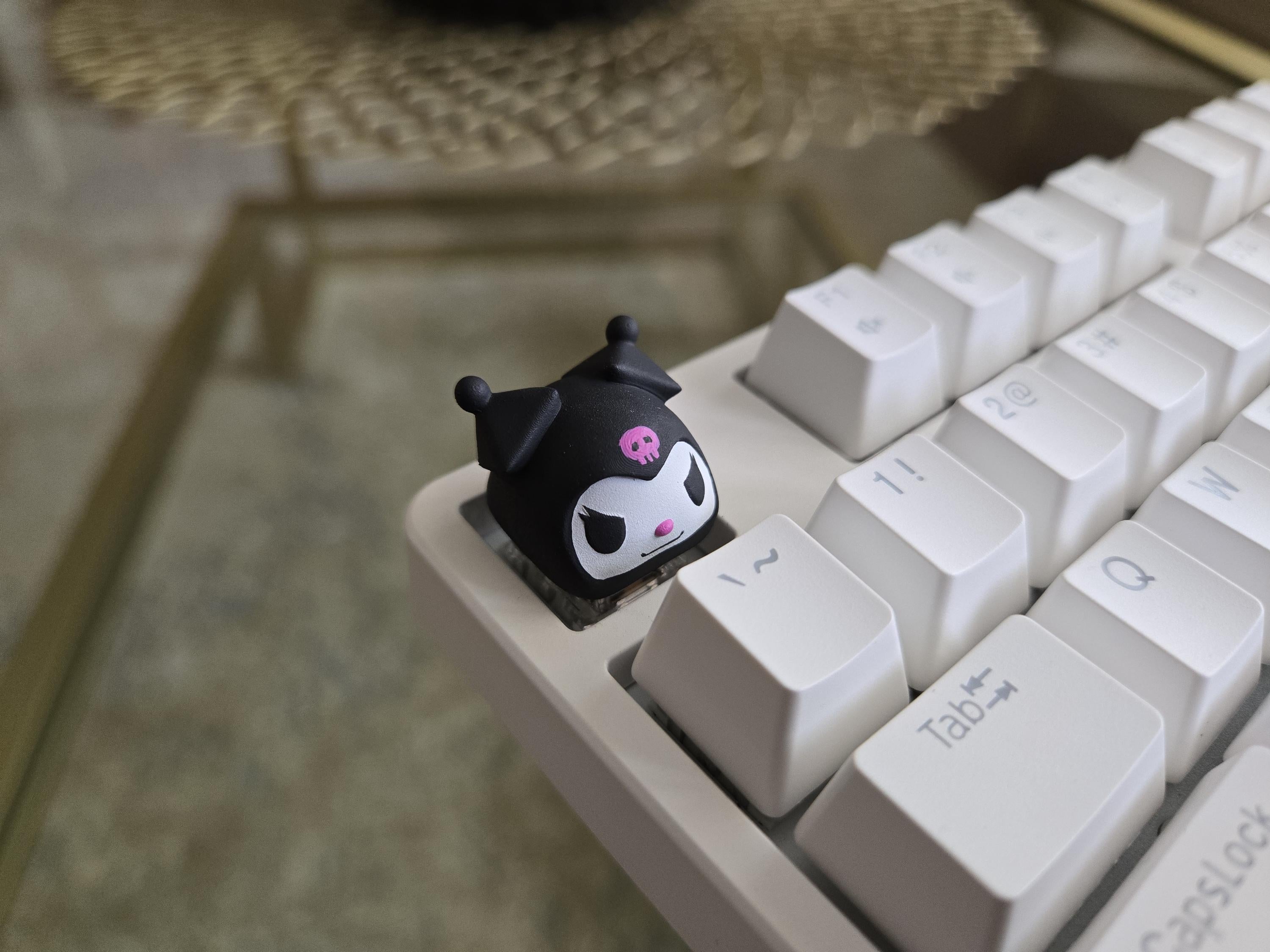 Cartoon Kuromii Keycap - Hand Painted Cute Keycap Designs, Cherry MX