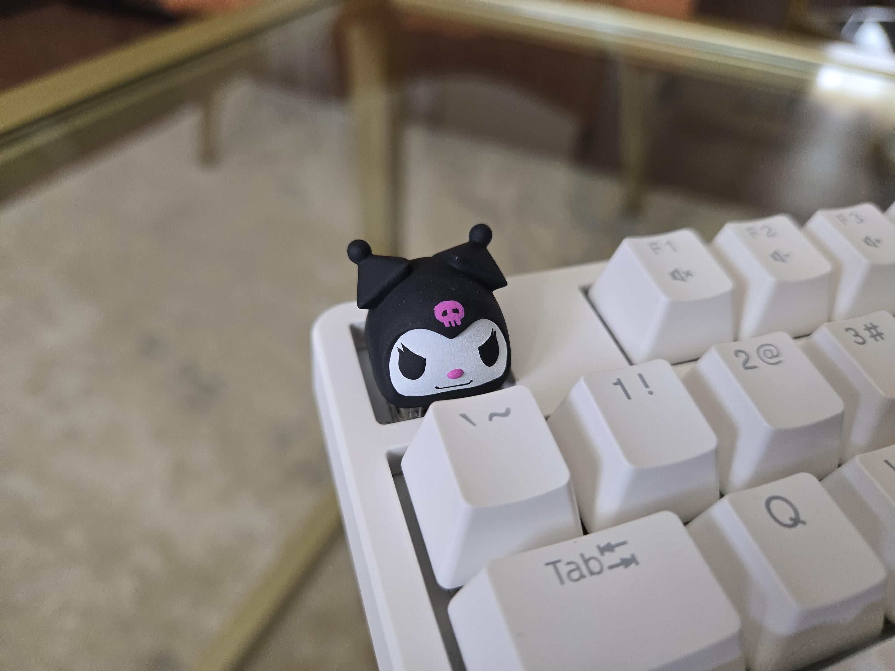 Cartoon Kuromii Keycap - Hand Painted Cute Keycap Designs, Cherry MX