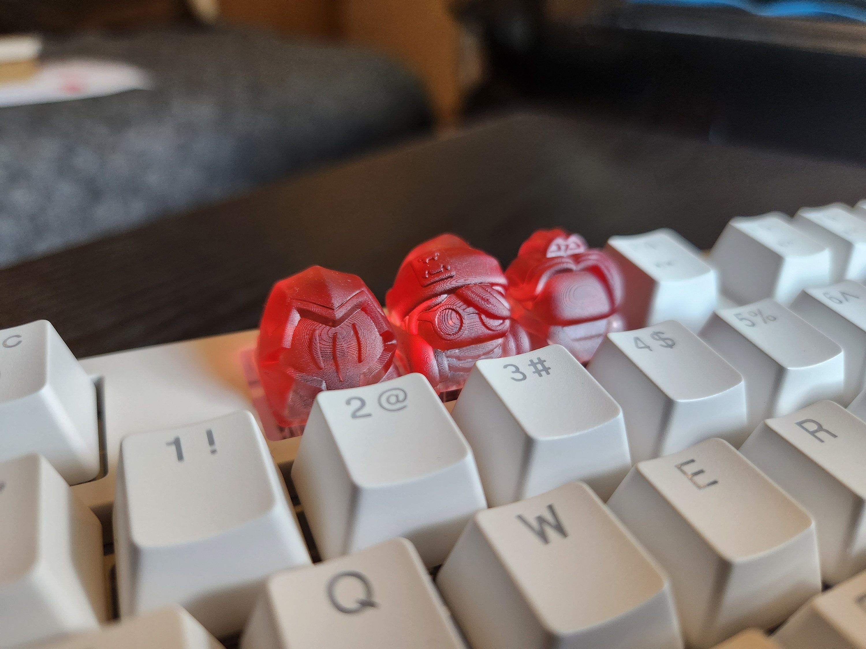 Video Game Keycap - Clear Transparent Cute Keycap Designs, Cherry MX, Multiple Colors, Hiko3D