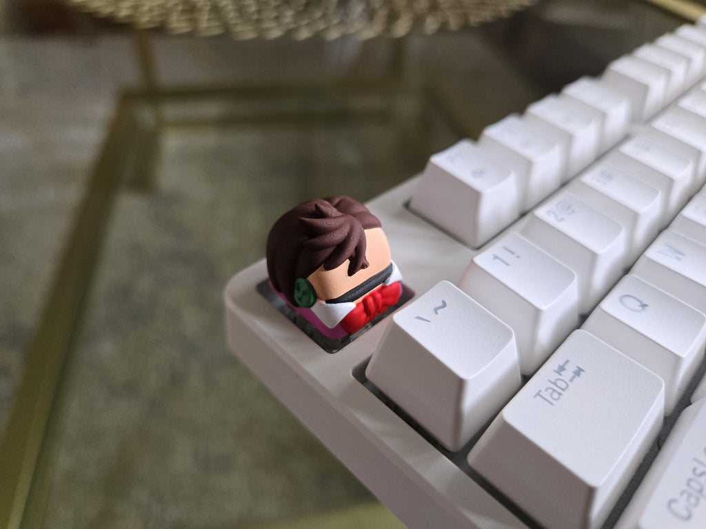 Anime Momo Keycap - Hand Painted Cute Keycap Designs, Cherry MX