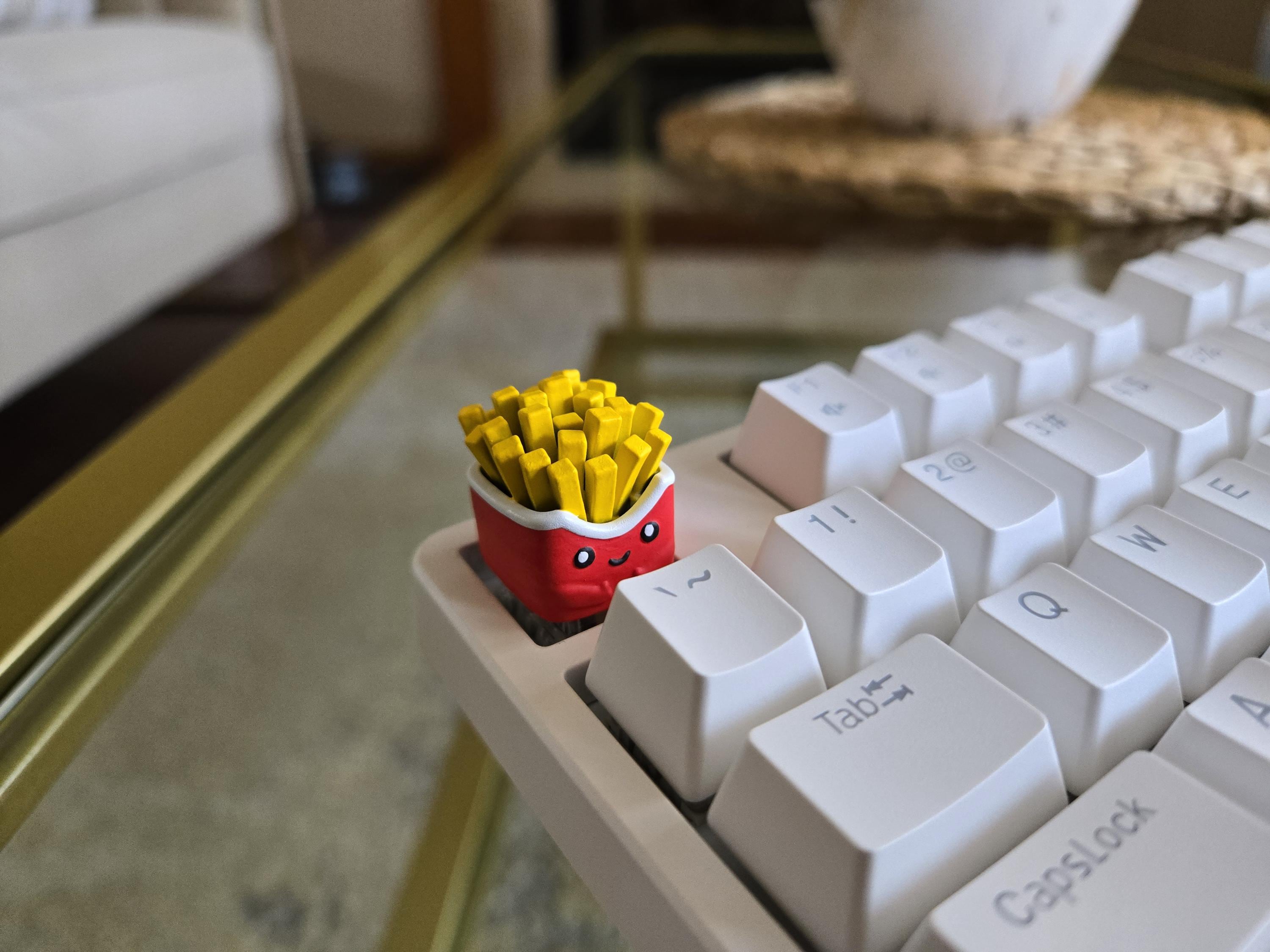 Fries Food Keycap - Hand Painted Cute Keycap Designs, Cherry MX
