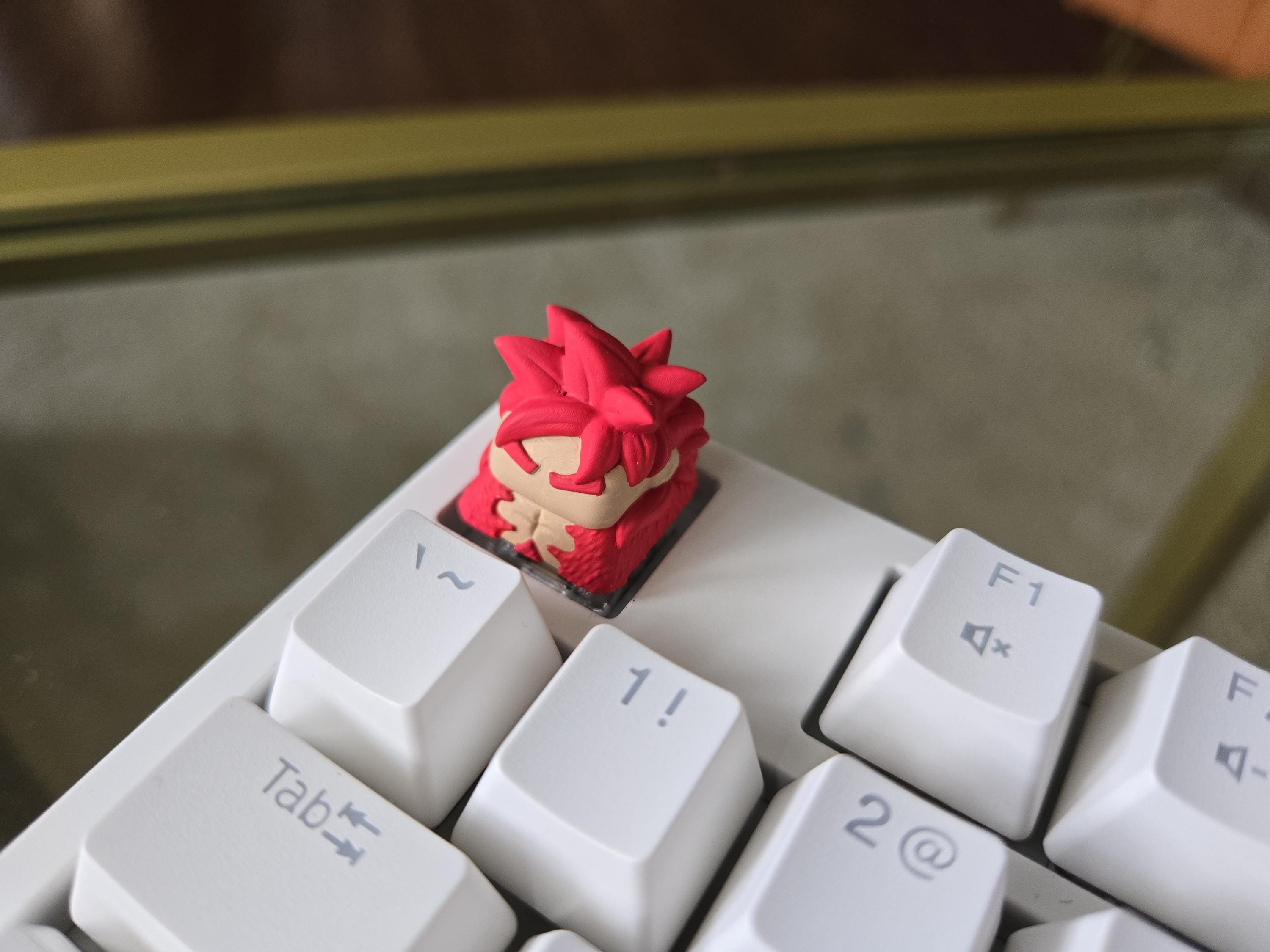 Anime SSJ 4  Keycap - Hand Painted Cute Keycap Designs, Cherry MX