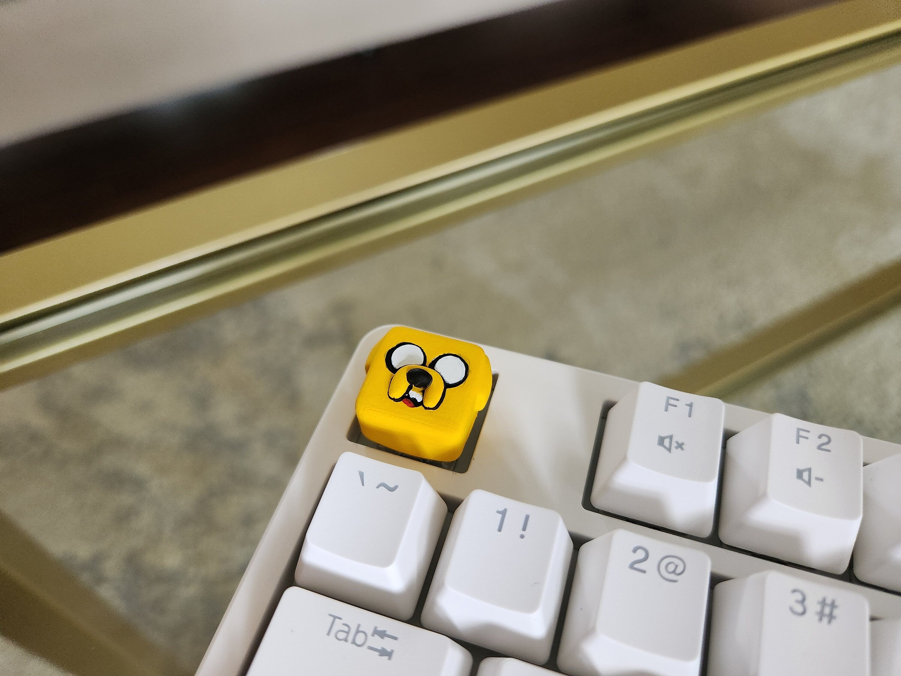 Adventure Time Jake Keycap - Hand Painted, Cute Keycap Designs, Cherry MX