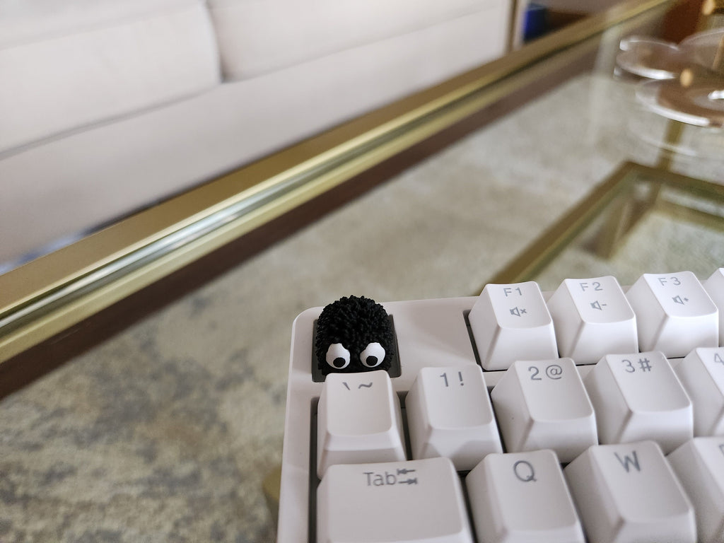 Soot Sprite Keycap - Hand Painted Cute Keycap Designs, Cherry MX