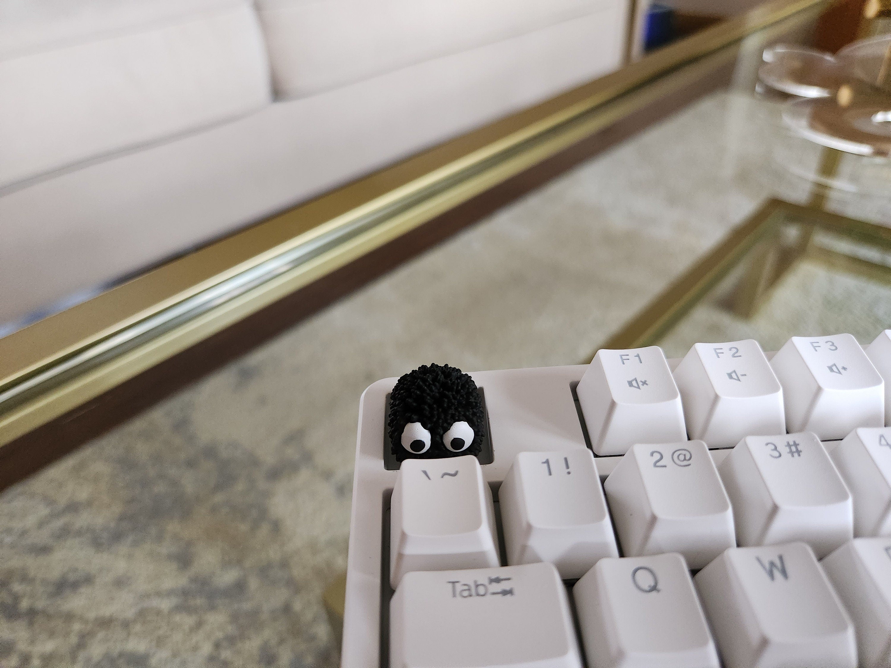Soot Sprite Keycap - Hand Painted Cute Keycap Designs, Cherry MX