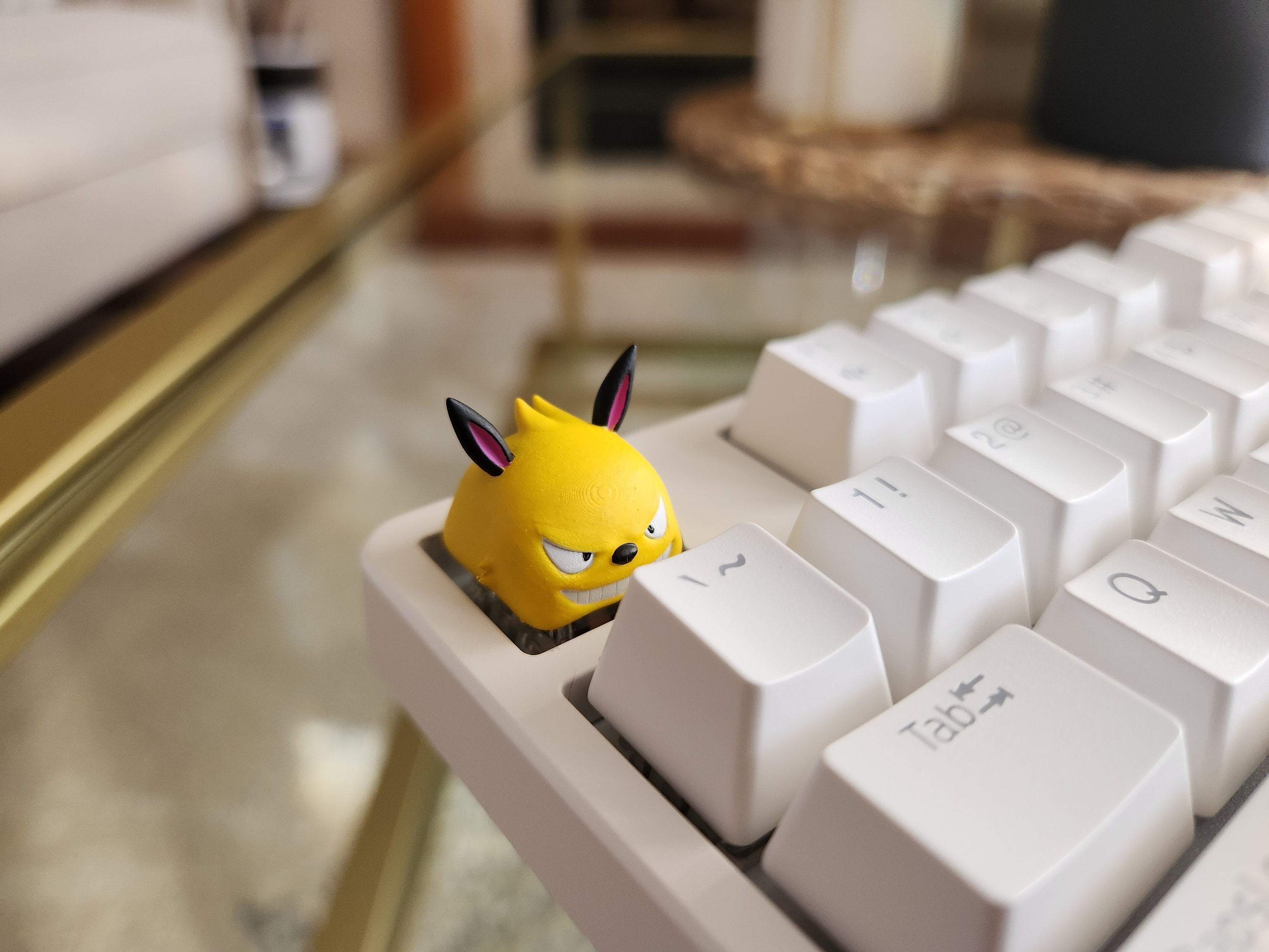Palworld Grizzbolt Video Game Keycap - Hand Painted, Cute Keycap Designs, Cherry MX