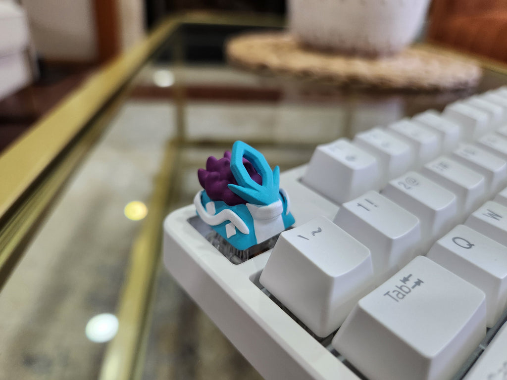 Pokemon Legendary Entei, Suicune, Raikou Keycaps - Hand Painted, Cute Keycap Designs, Cherry MX