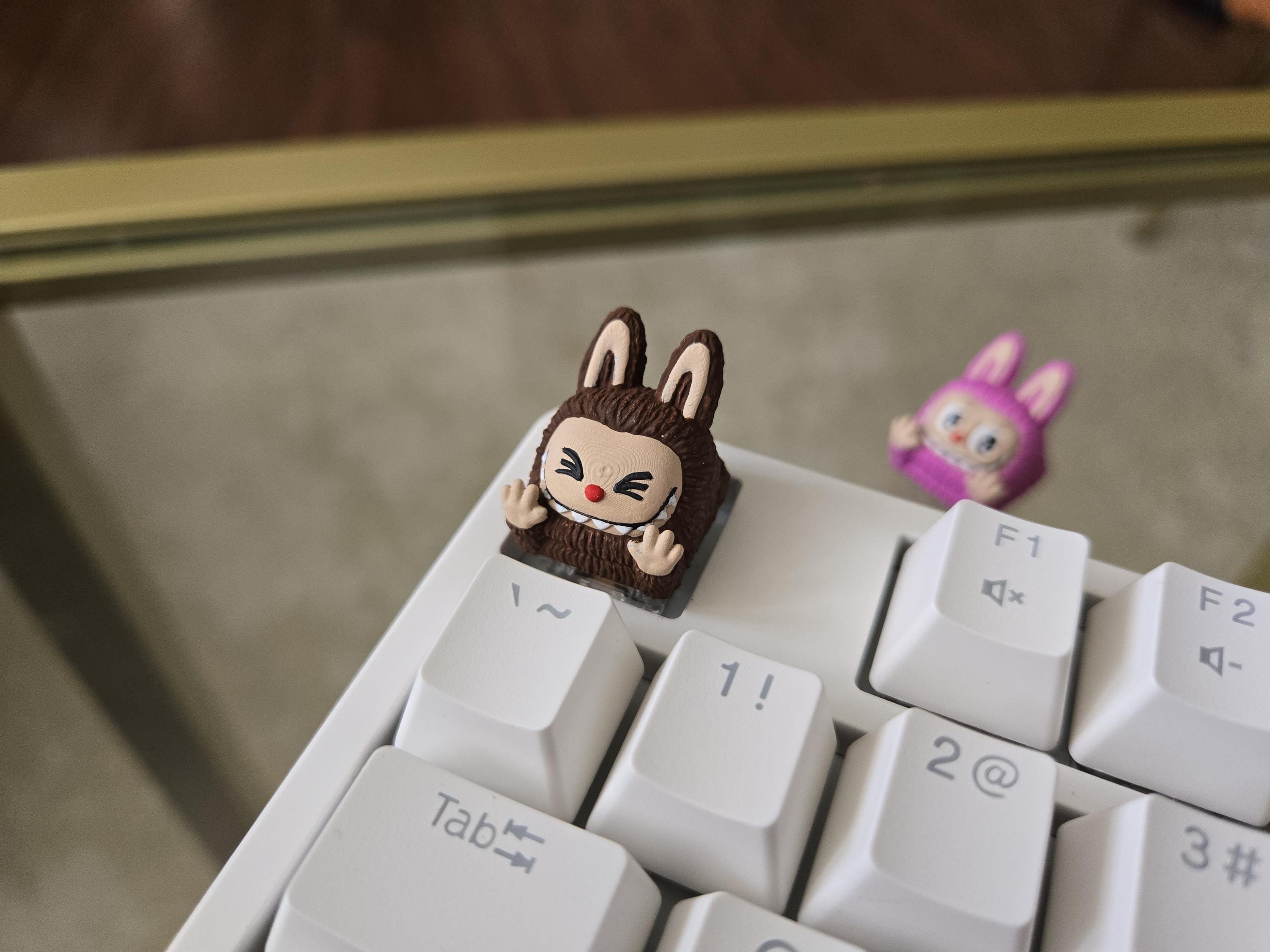 Labubu Keycap - Hand Painted, Cute Keycap Designs, Cherry MX