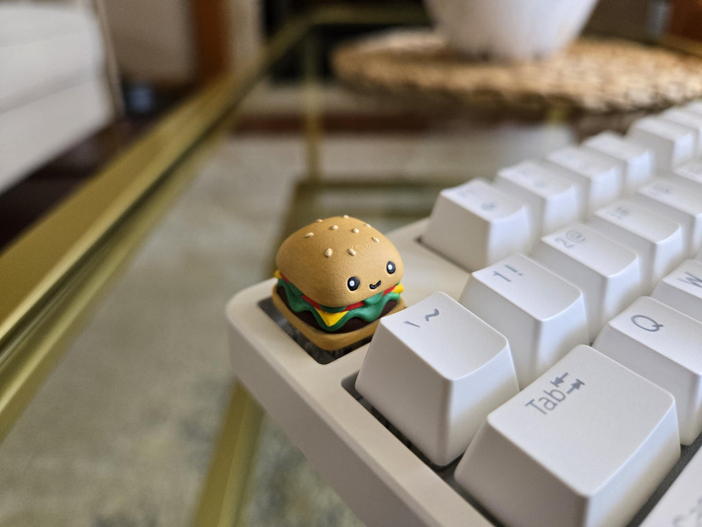 Burger Food Keycap - Hand Painted Cute Keycap Designs, Cherry MX