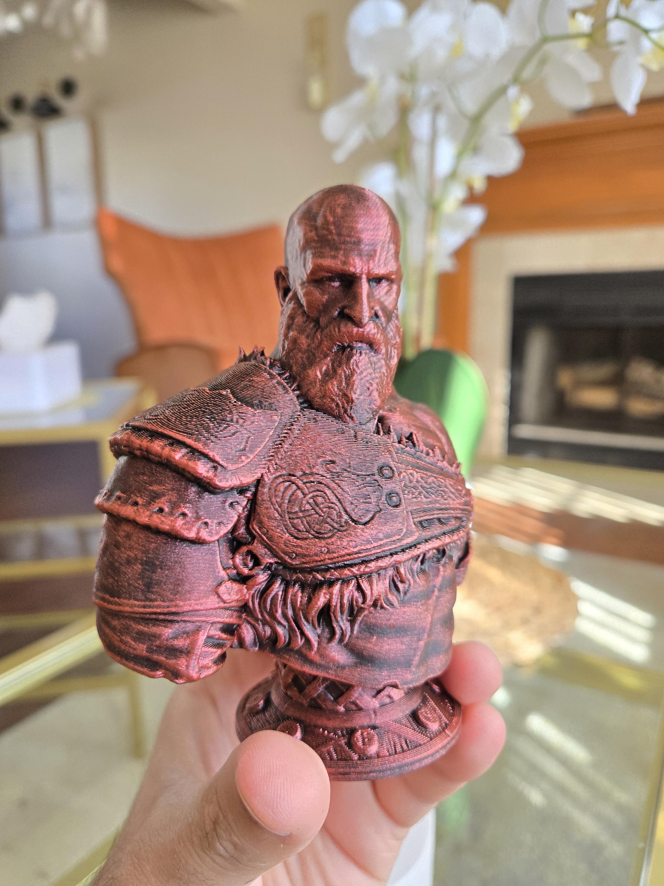 Kratos Video Game Bust Figure - Perfect for Anime Collectors! - Hand Painted, 5" Tall