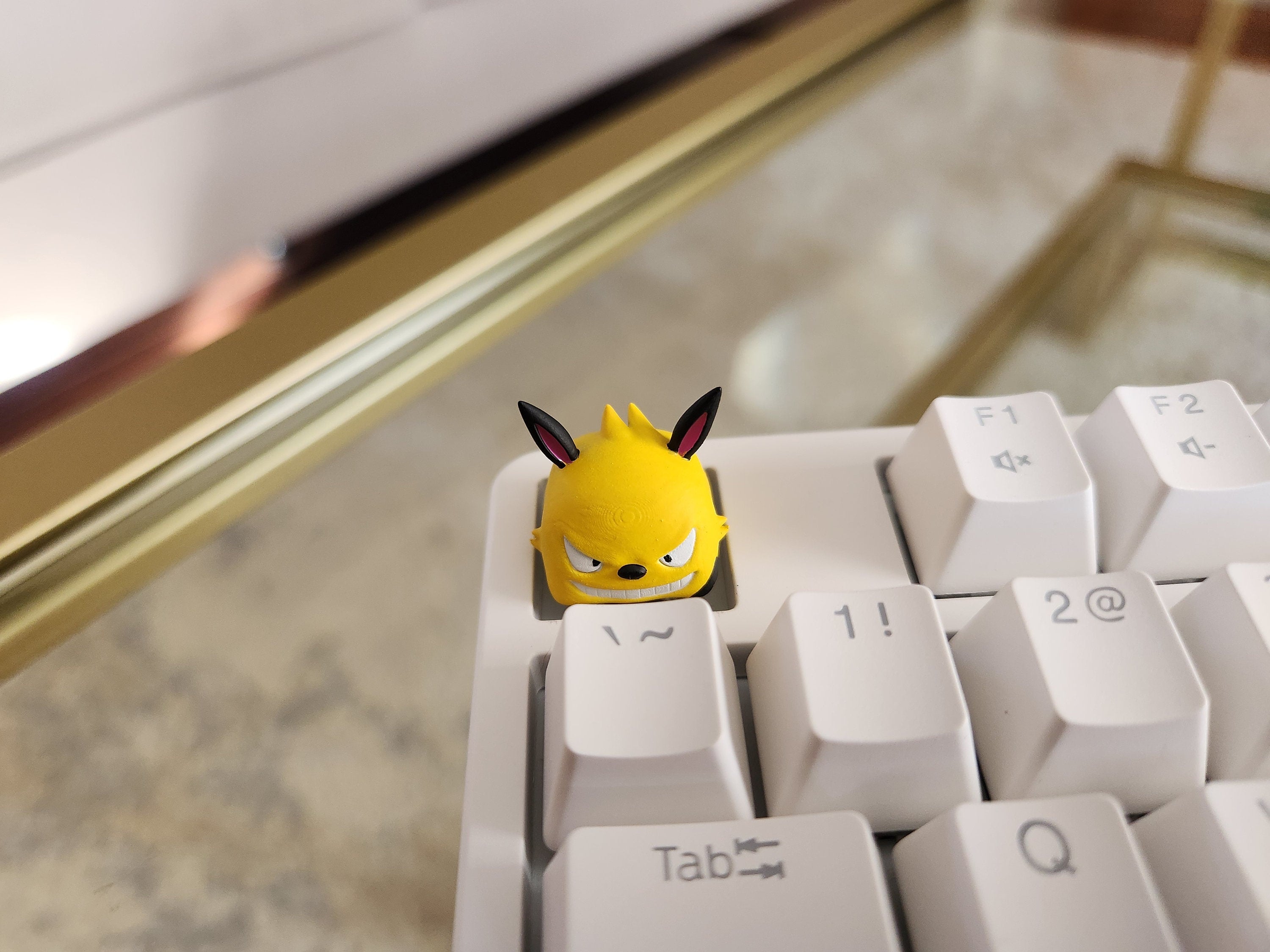Palworld Grizzbolt Video Game Keycap - Hand Painted, Cute Keycap Designs, Cherry MX