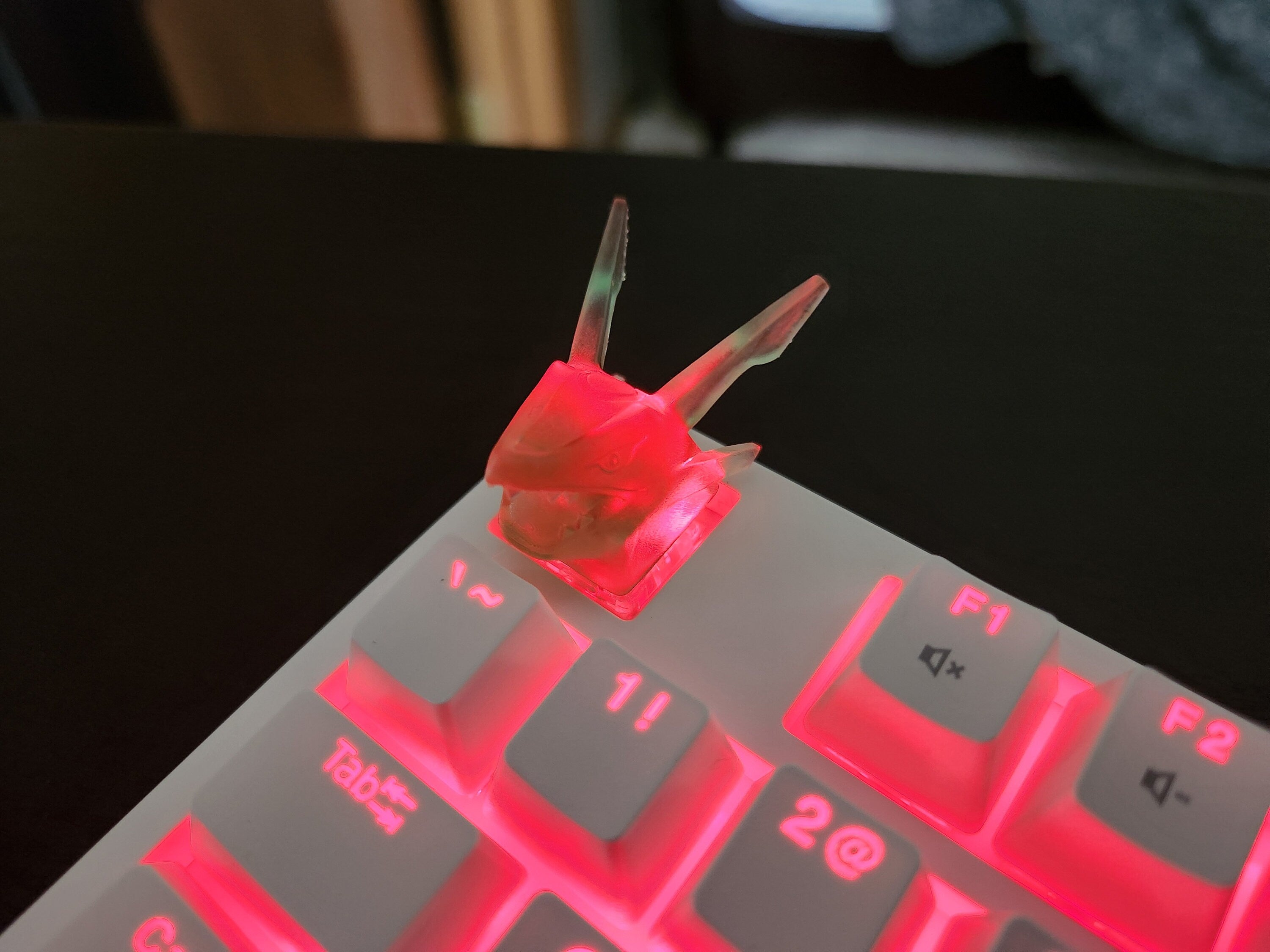 Video Game Keycap - Clear Transparent Cute Keycap Designs, Cherry MX, Multiple Colors, Hiko3D
