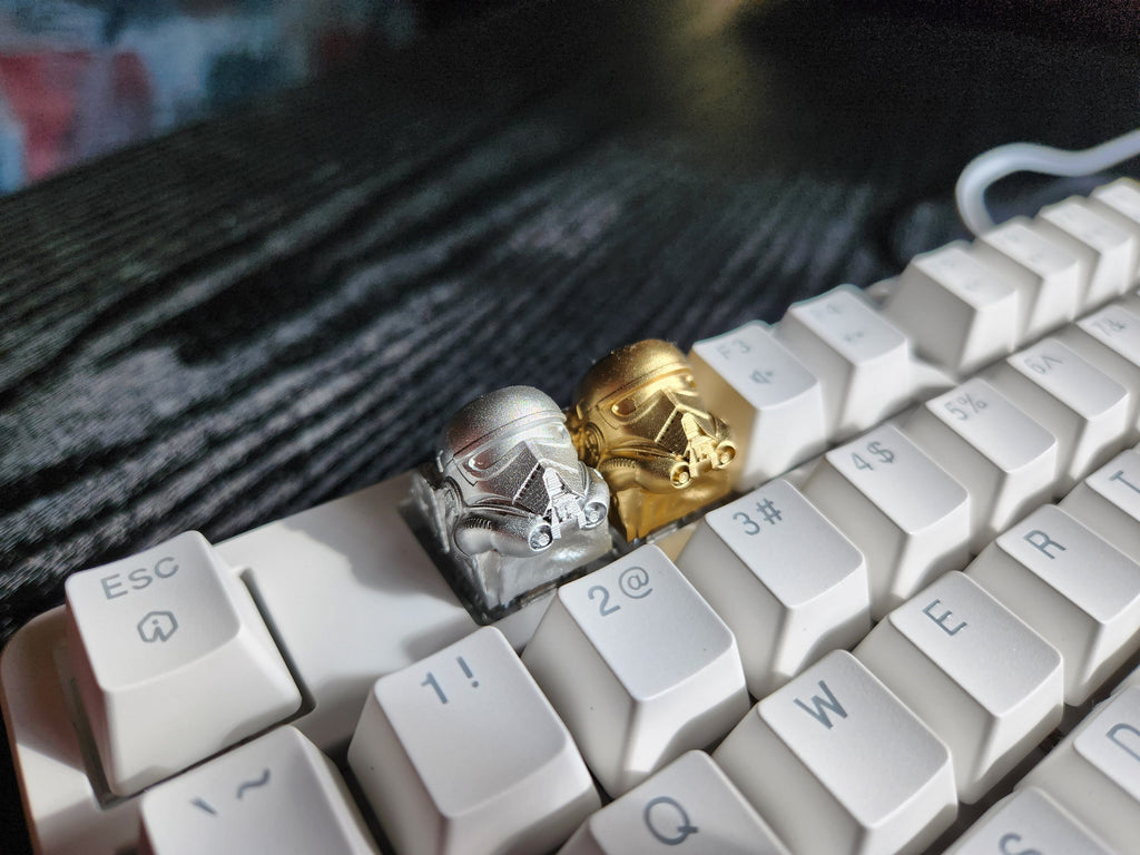 Trooper Metallic Keycap - Hand Painted Cute Keycap Designs, My Hero, Cherry MX