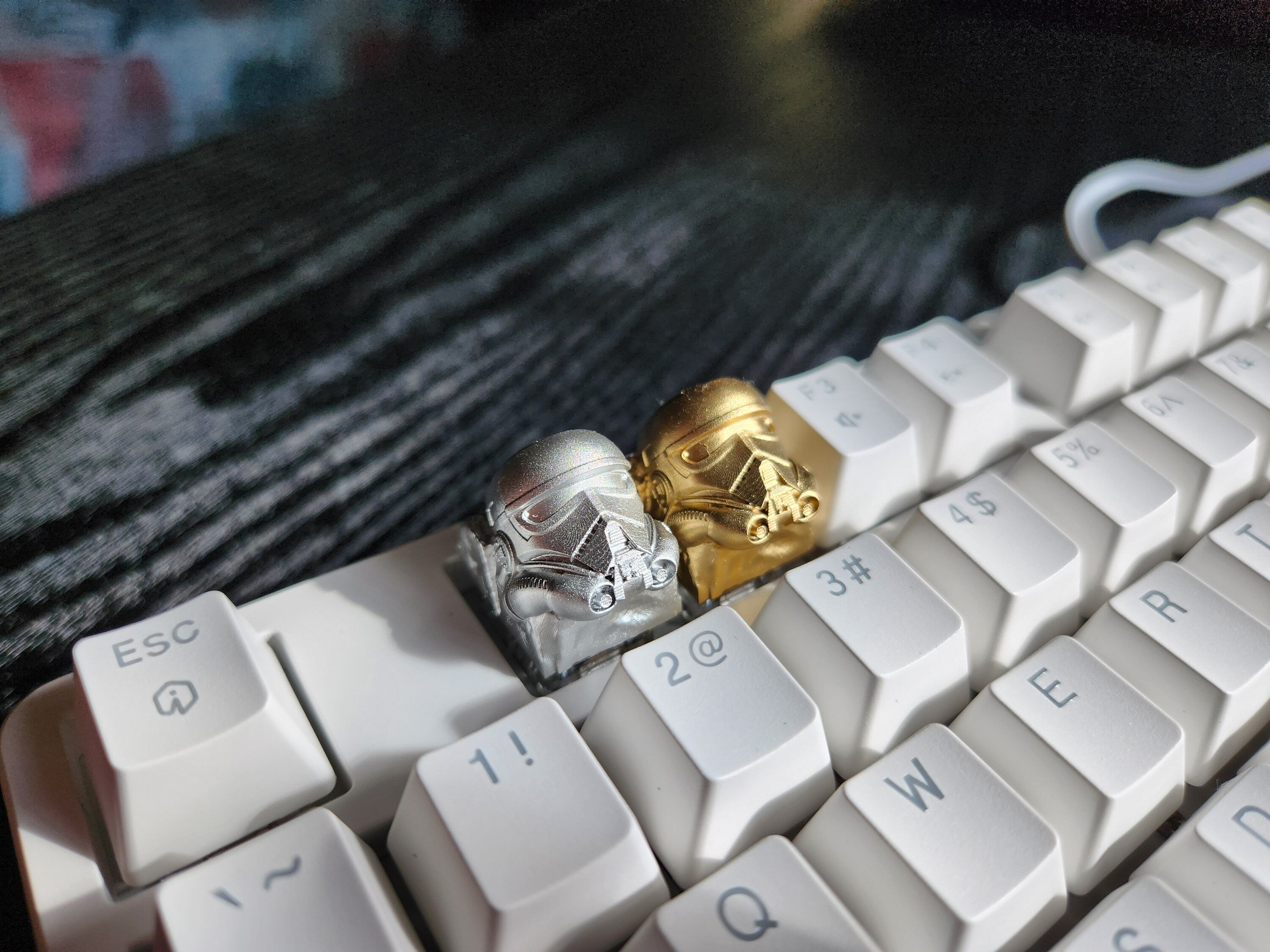 Trooper Metallic Keycap - Hand Painted Cute Keycap Designs, My Hero, Cherry MX