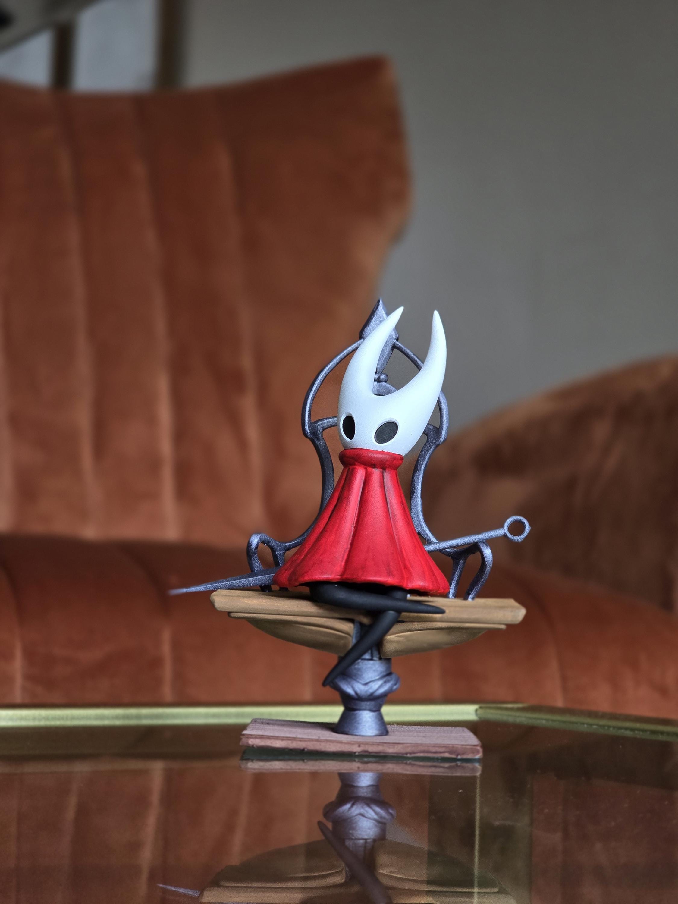 Hollow Knight Silksong Hornet on Bench Hand Painted Figure - Full Size 3D Figure Fan Art 4.5" Tall
