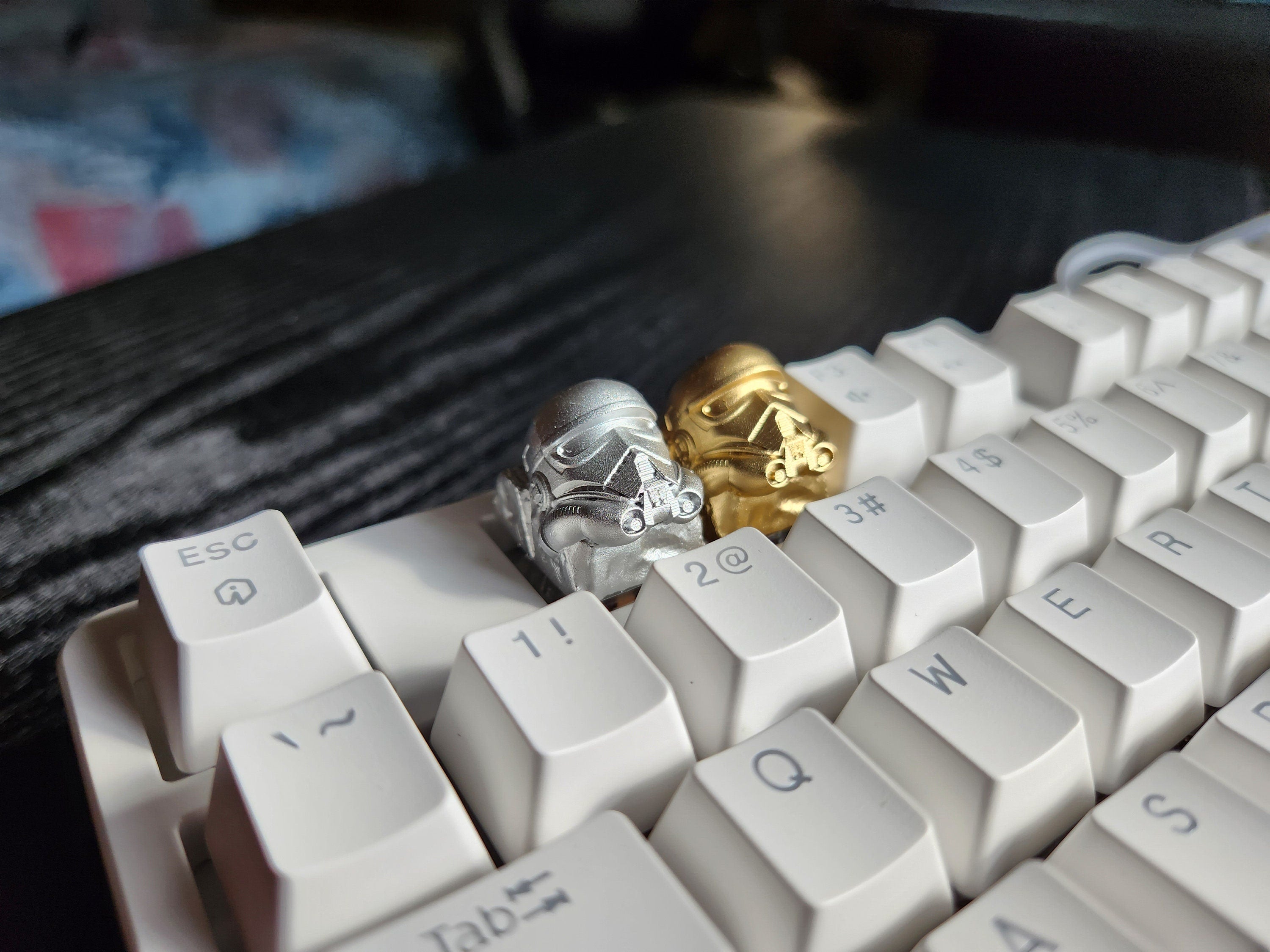 Trooper Metallic Keycap - Hand Painted Cute Keycap Designs, My Hero, Cherry MX