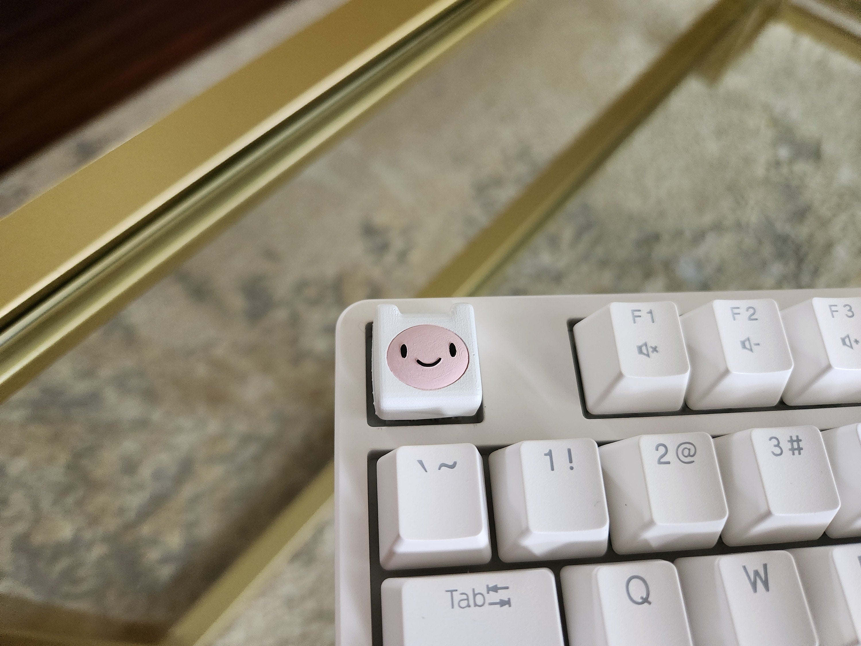 Adventure Time Finn Keycap - Hand Painted, Cute Keycap Designs, Cherry MX