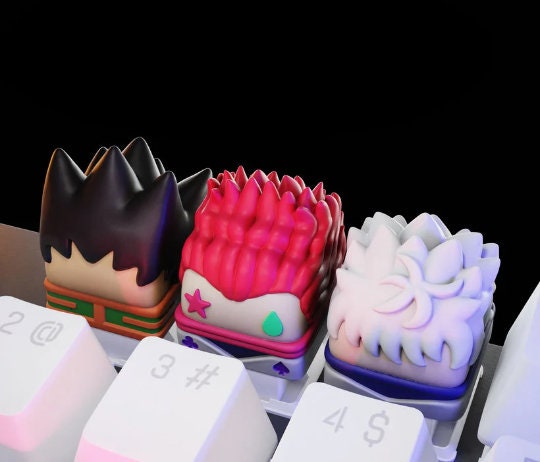 Anime Keycaps - Hand Painted Cute Keycap Designs, Cherry MX