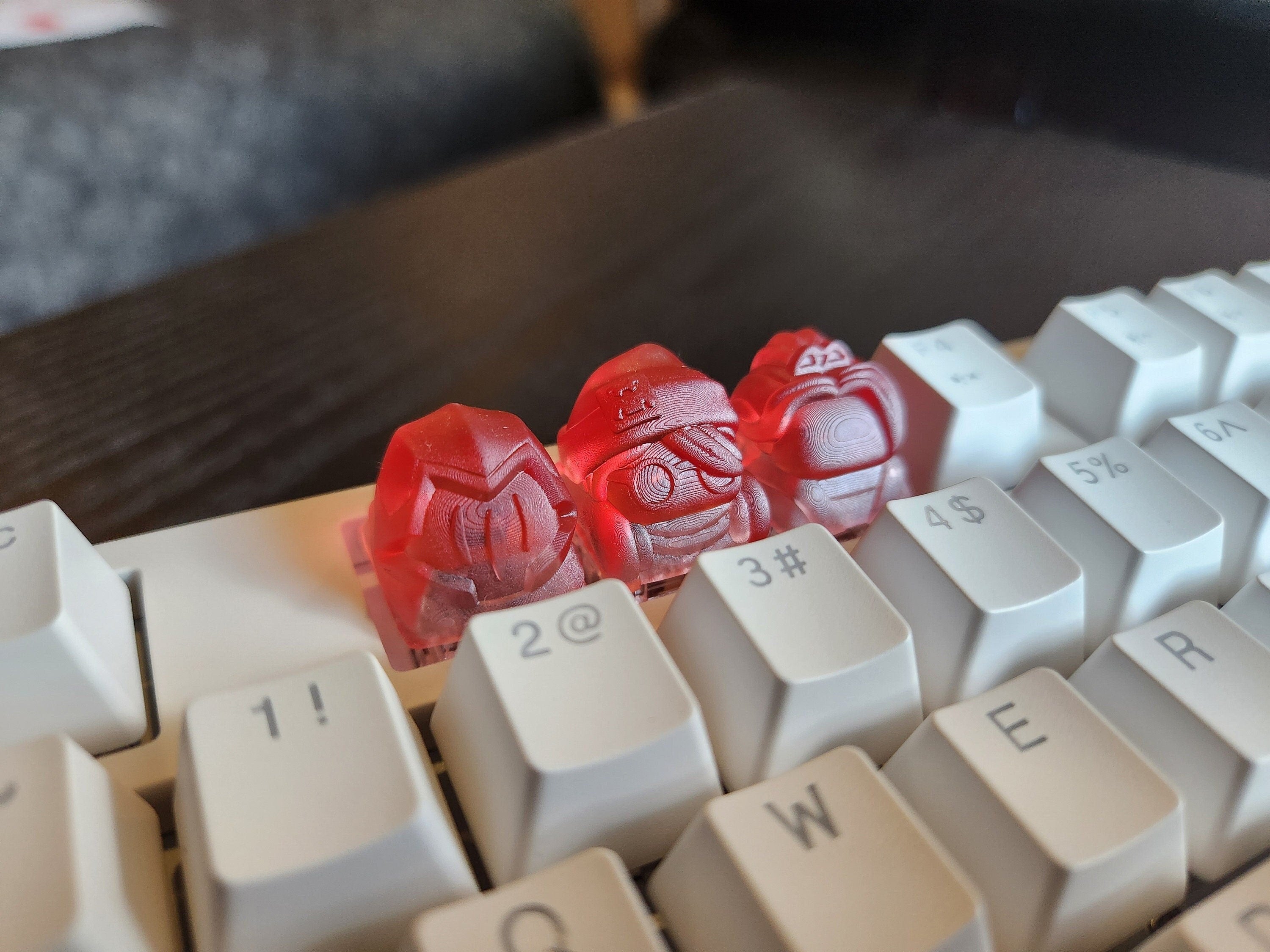 Video Game Keycap - Clear Transparent Cute Keycap Designs, Cherry MX, Multiple Colors, Hiko3D
