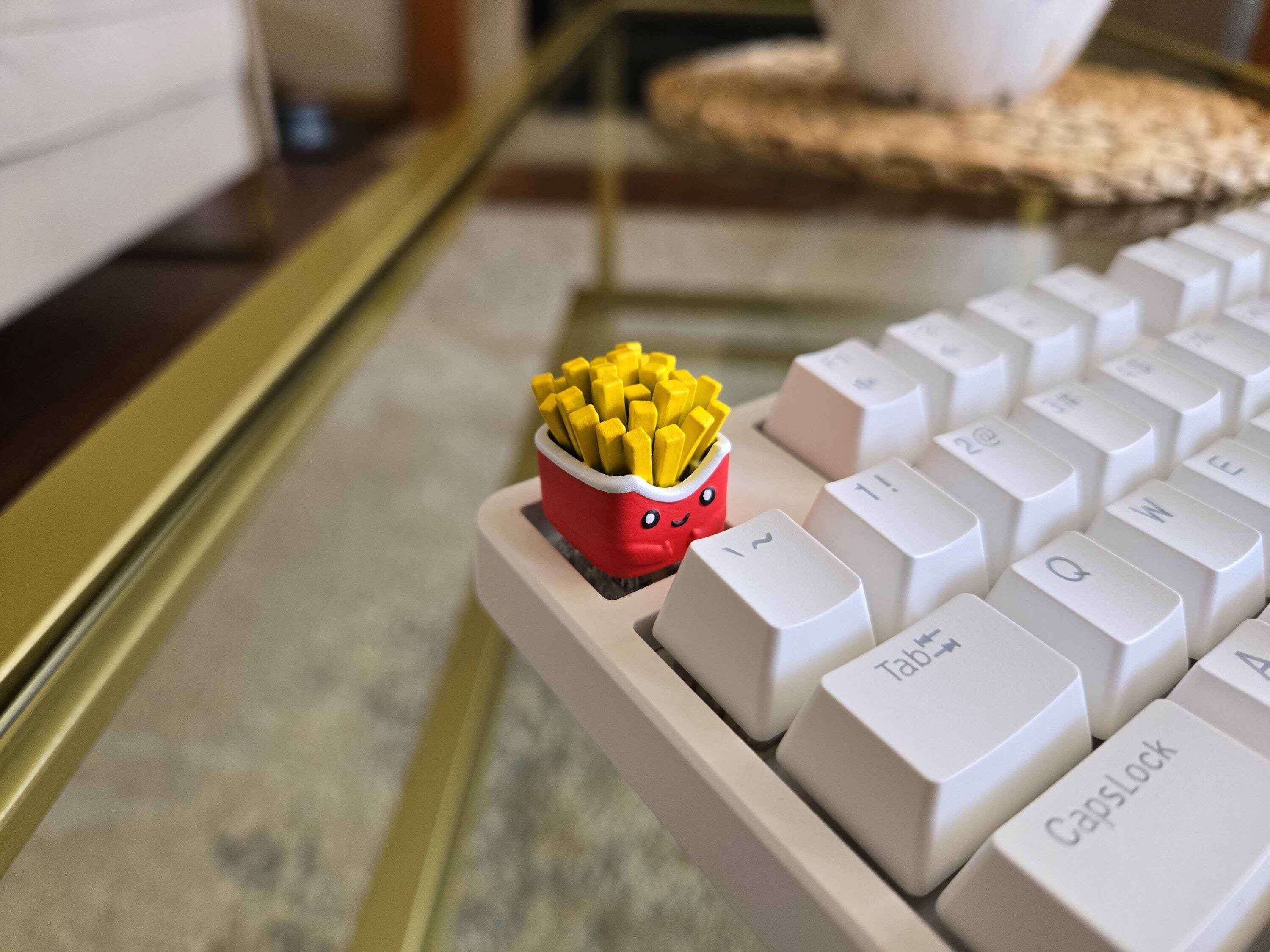 Fries Food Keycap - Hand Painted Cute Keycap Designs, Cherry MX