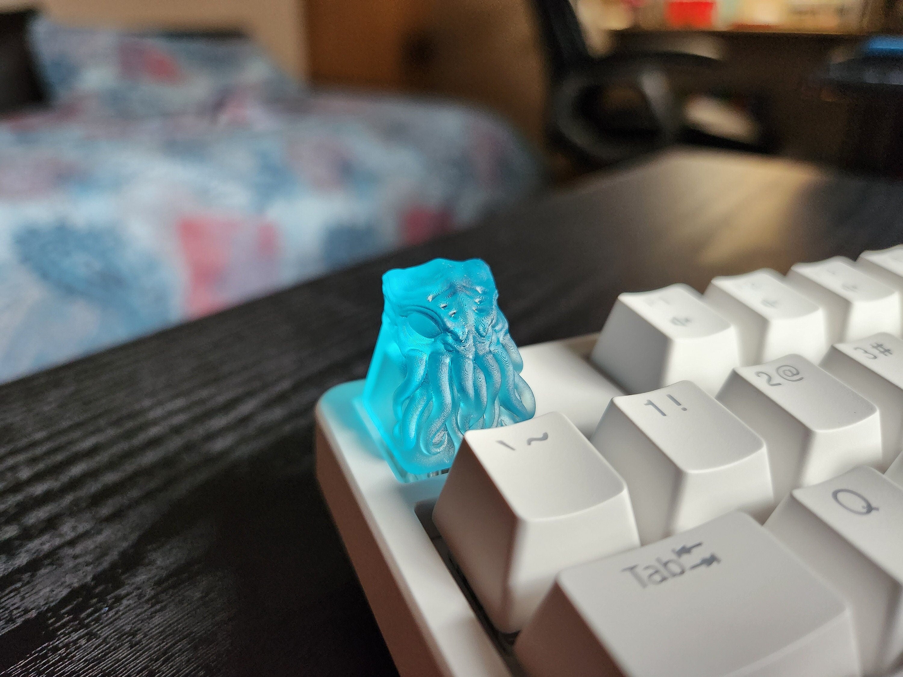 Cthulu Keycap - Clear Transparent Cute Keycap Designs, Cherry MX, Multiple Colors