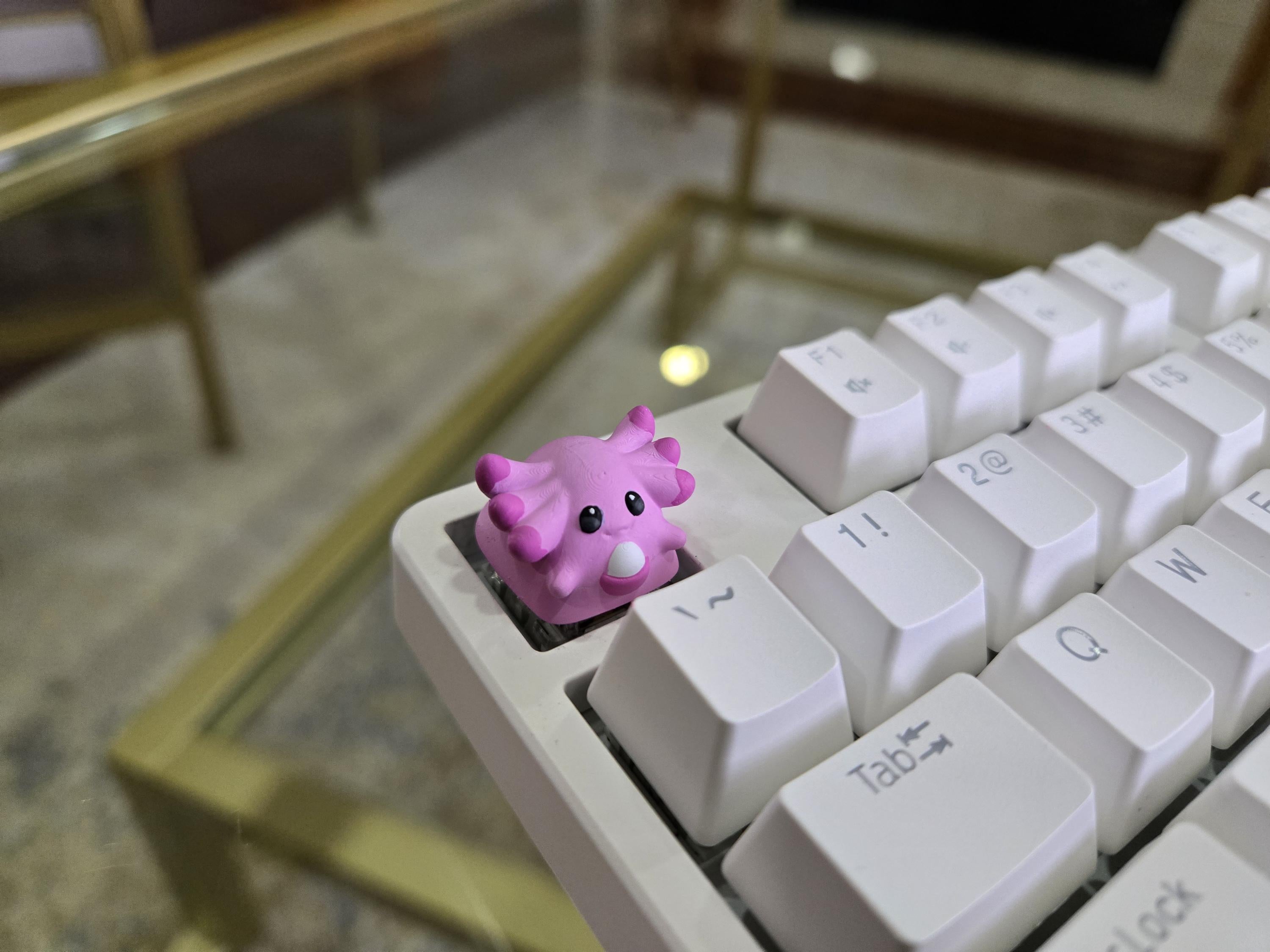 Anime Chansey Keycap - Hand Painted Cute Keycap Designs, Cherry MX