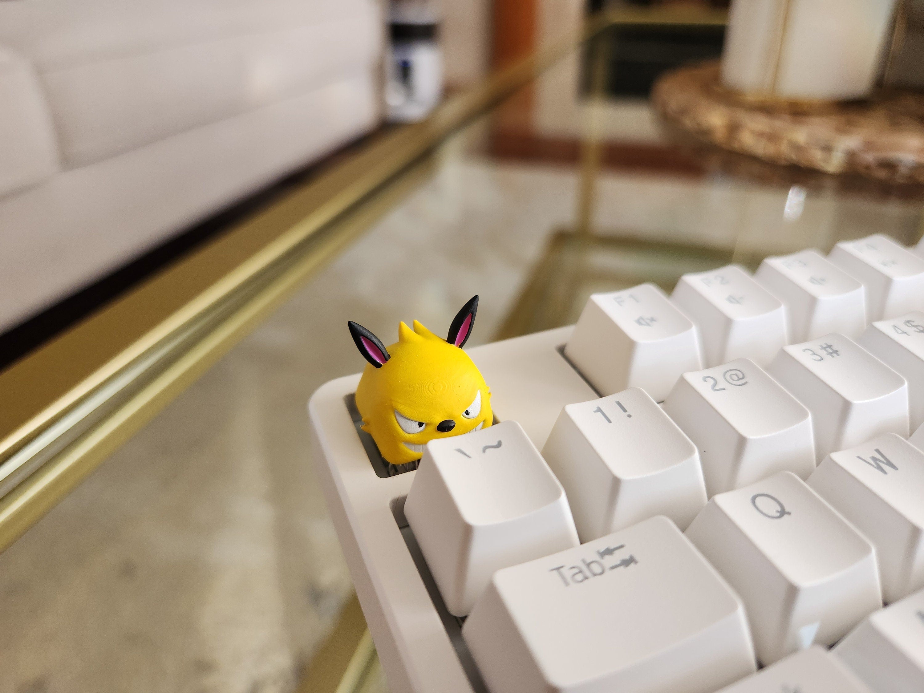 Palworld Grizzbolt Video Game Keycap - Hand Painted, Cute Keycap Designs, Cherry MX