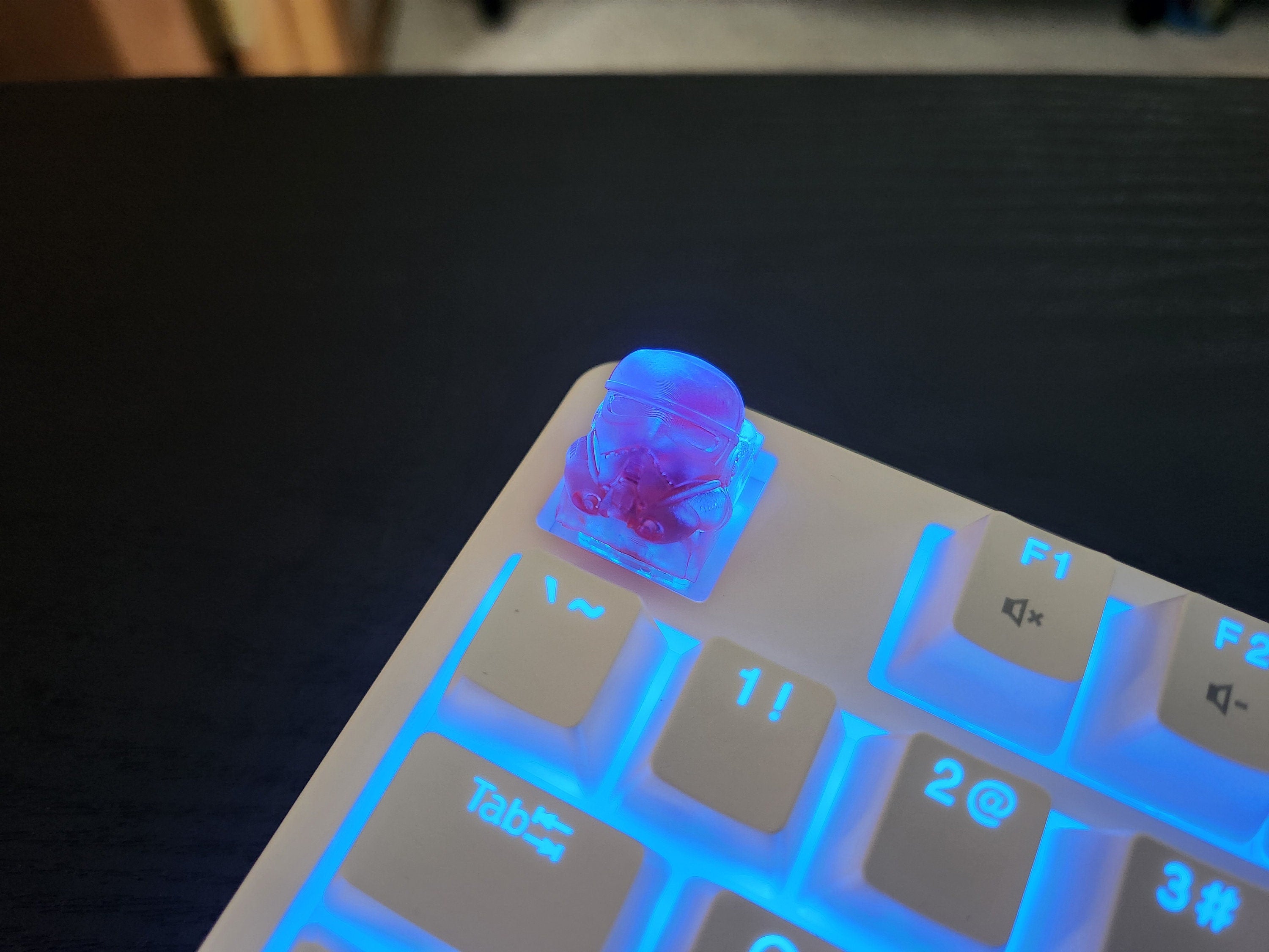 Trooper Keycap - Clear Transparent Cute Keycap Designs, Cherry MX, Multiple Colors