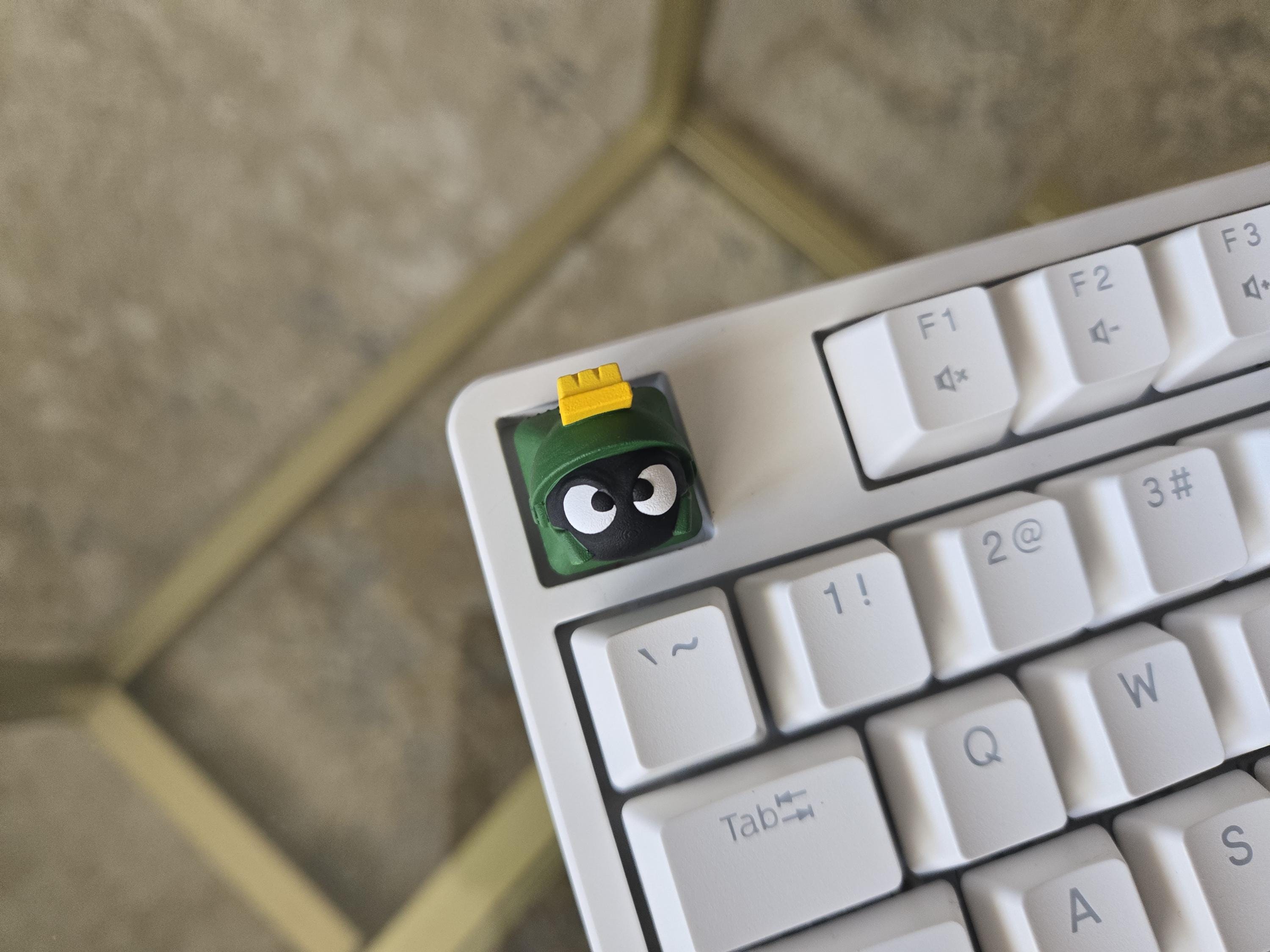 Marvin the Martian Keycap - Hand Painted Cute Keycap Designs, Cherry MX