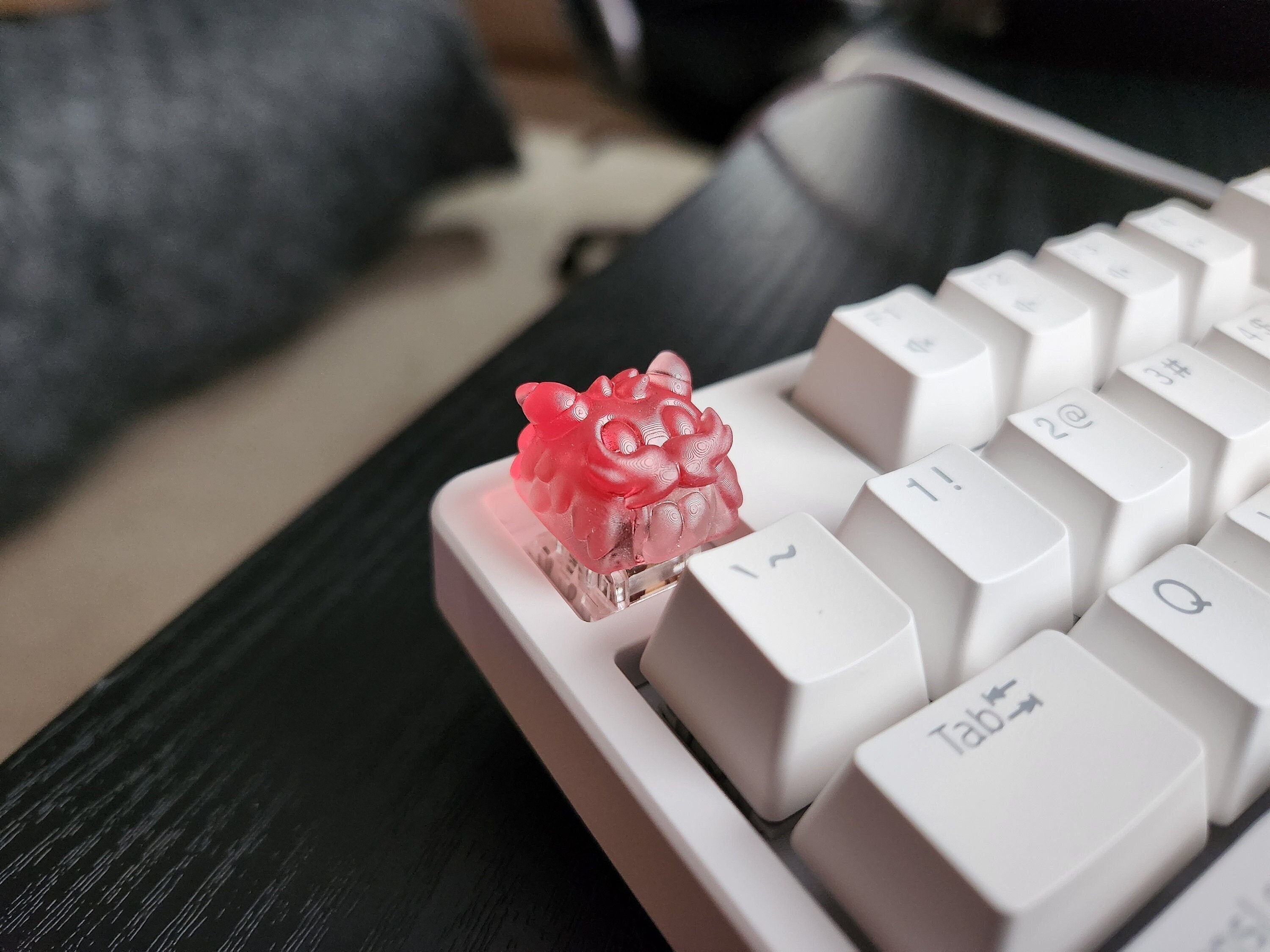 Video Game Keycap - Clear Transparent, Cute Keycap Designs, Cherry MX, Multiple Colors, Hiko3D