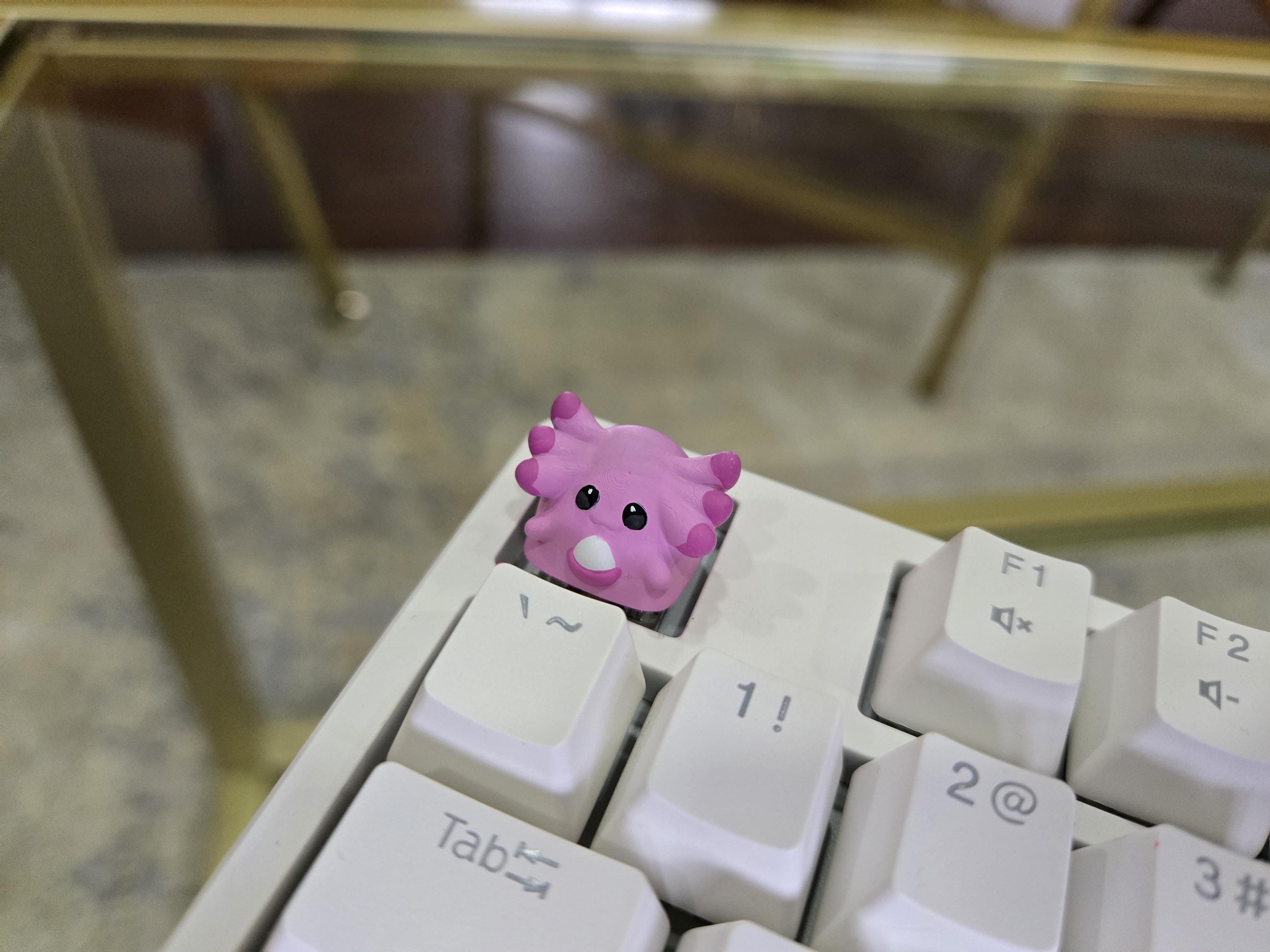 Anime Chansey Keycap - Hand Painted Cute Keycap Designs, Cherry MX