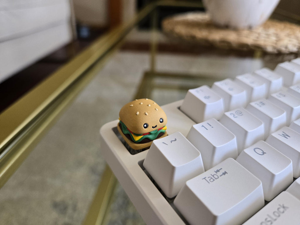 Burger Food Keycap - Hand Painted Cute Keycap Designs, Cherry MX