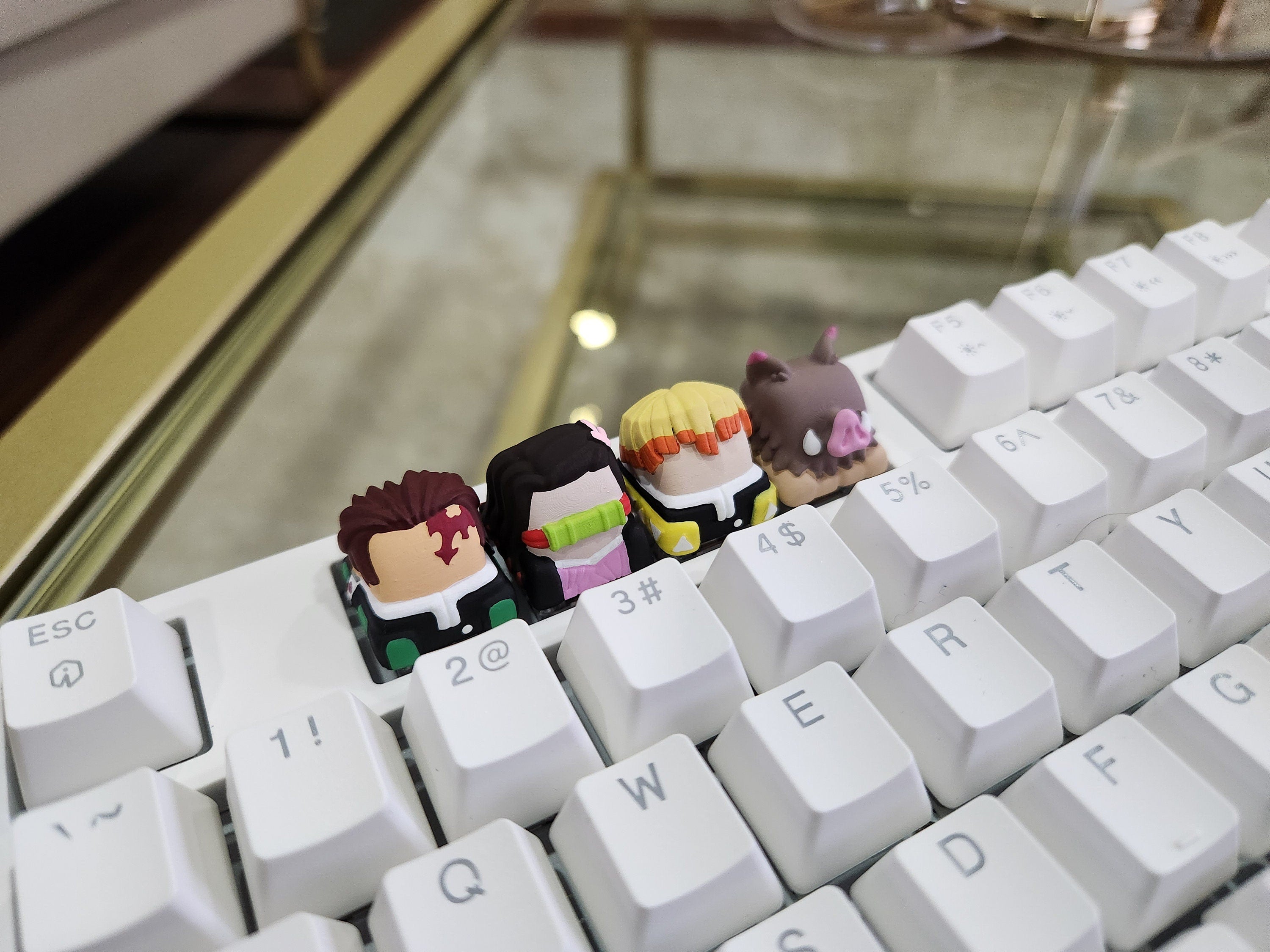 Anime Keycap - Hand Painted, Cute Keycap Designs, Cherry MX, Hiko3D