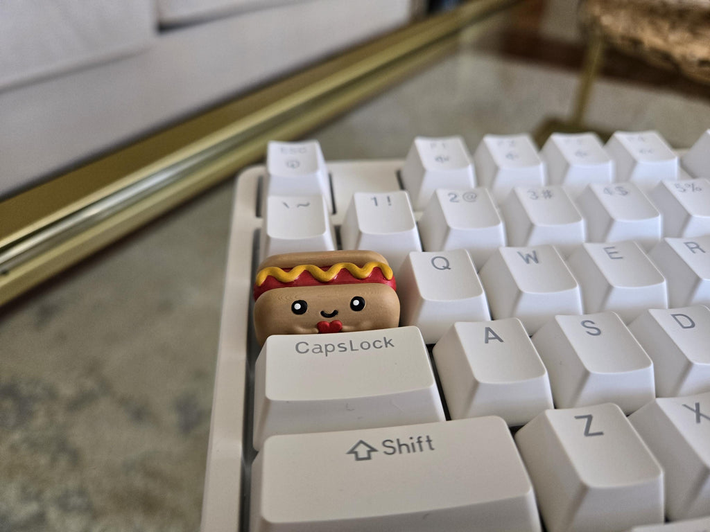 Hotdog Food Keycap - Hand Painted Cute Keycap Designs, Cherry MX