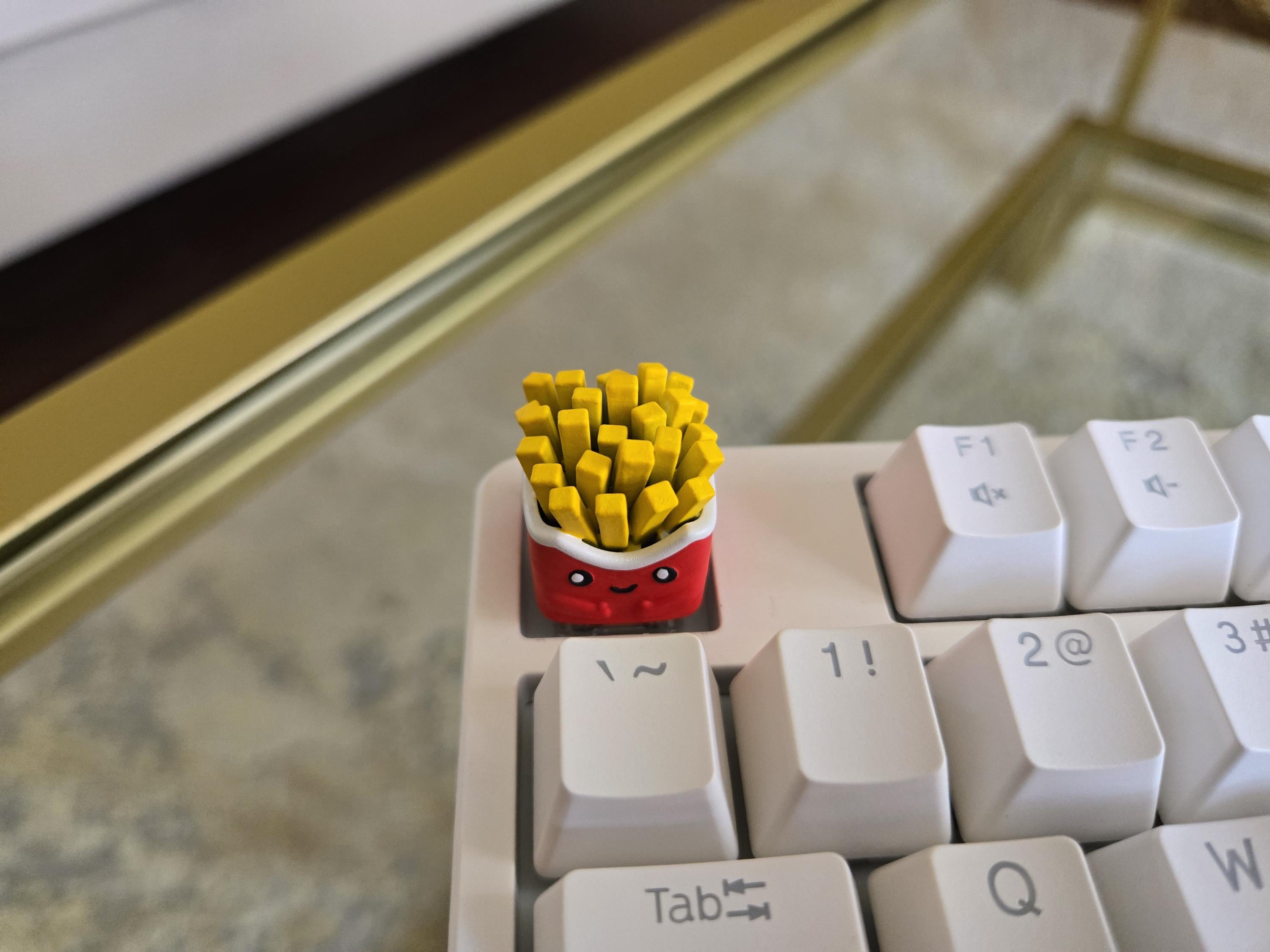 Fries Food Keycap - Hand Painted Cute Keycap Designs, Cherry MX