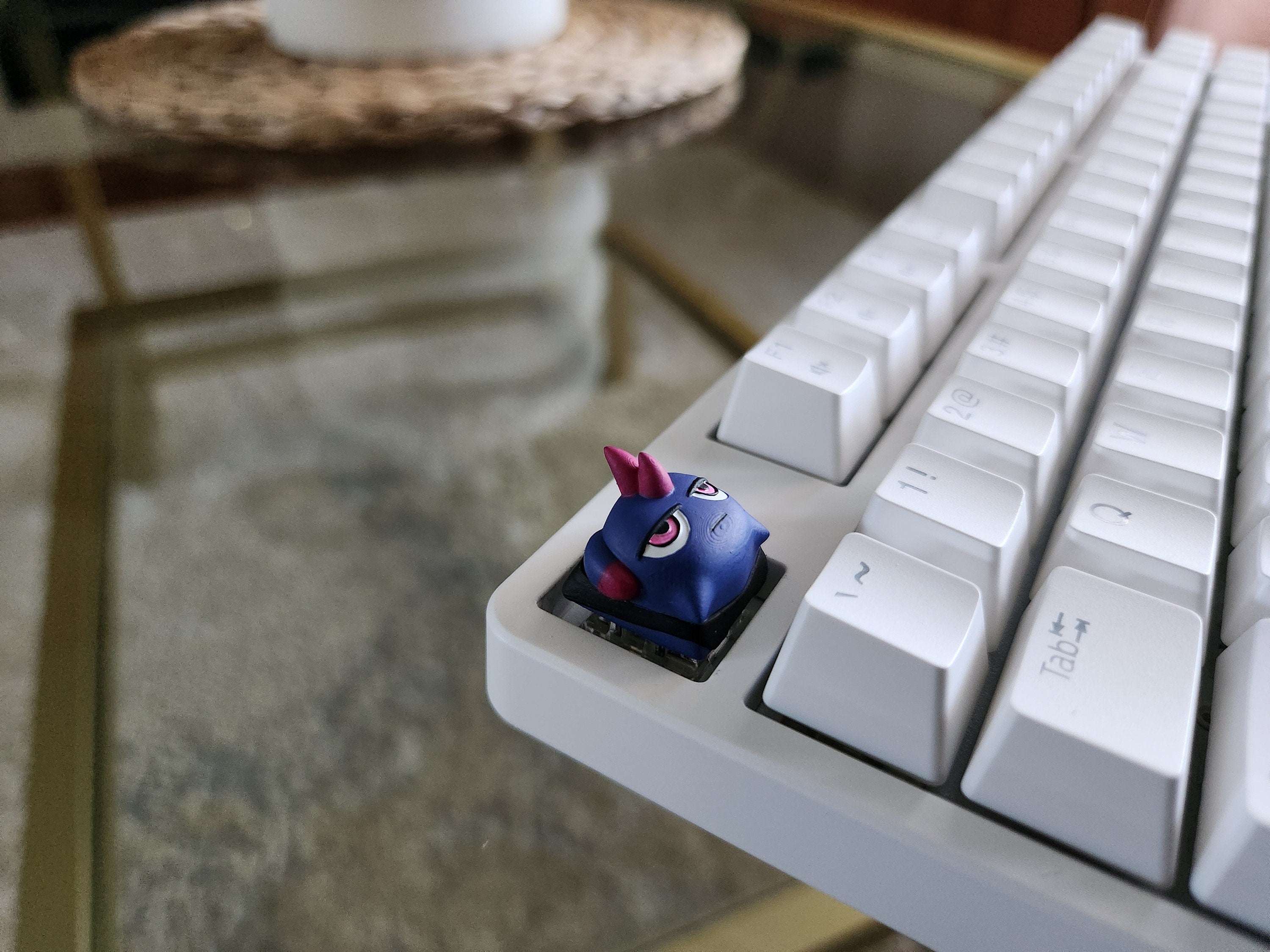 Palworld Depresso Video Game Keycap - Hand Painted Cute Keycap Designs, Cherry MX