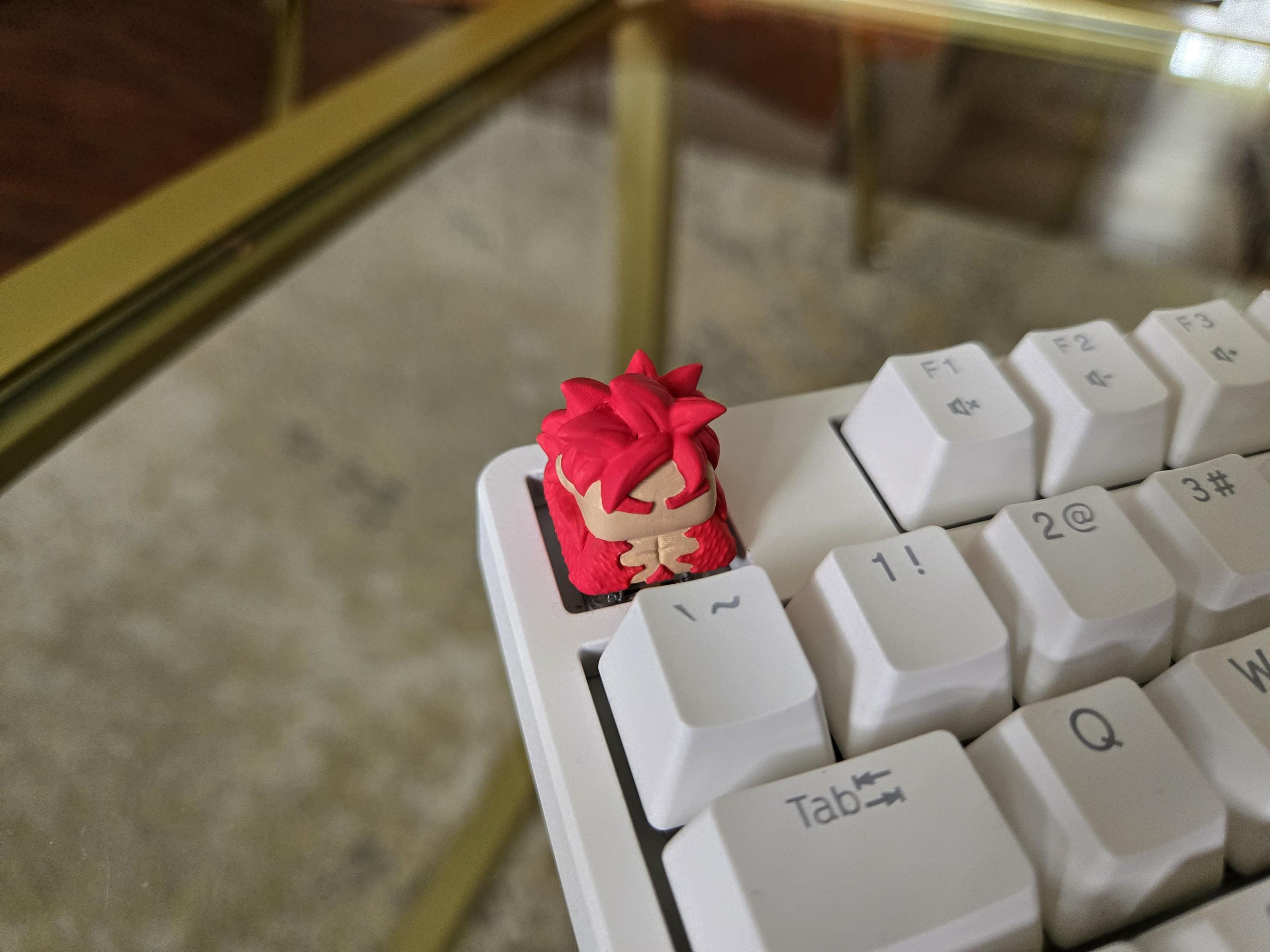 Anime SSJ 4  Keycap - Hand Painted Cute Keycap Designs, Cherry MX