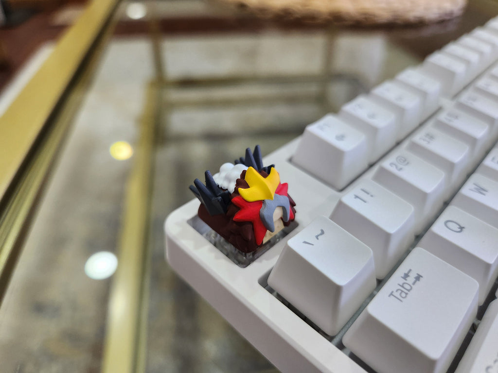 Pokemon Legendary Entei, Suicune, Raikou Keycaps - Hand Painted, Cute Keycap Designs, Cherry MX