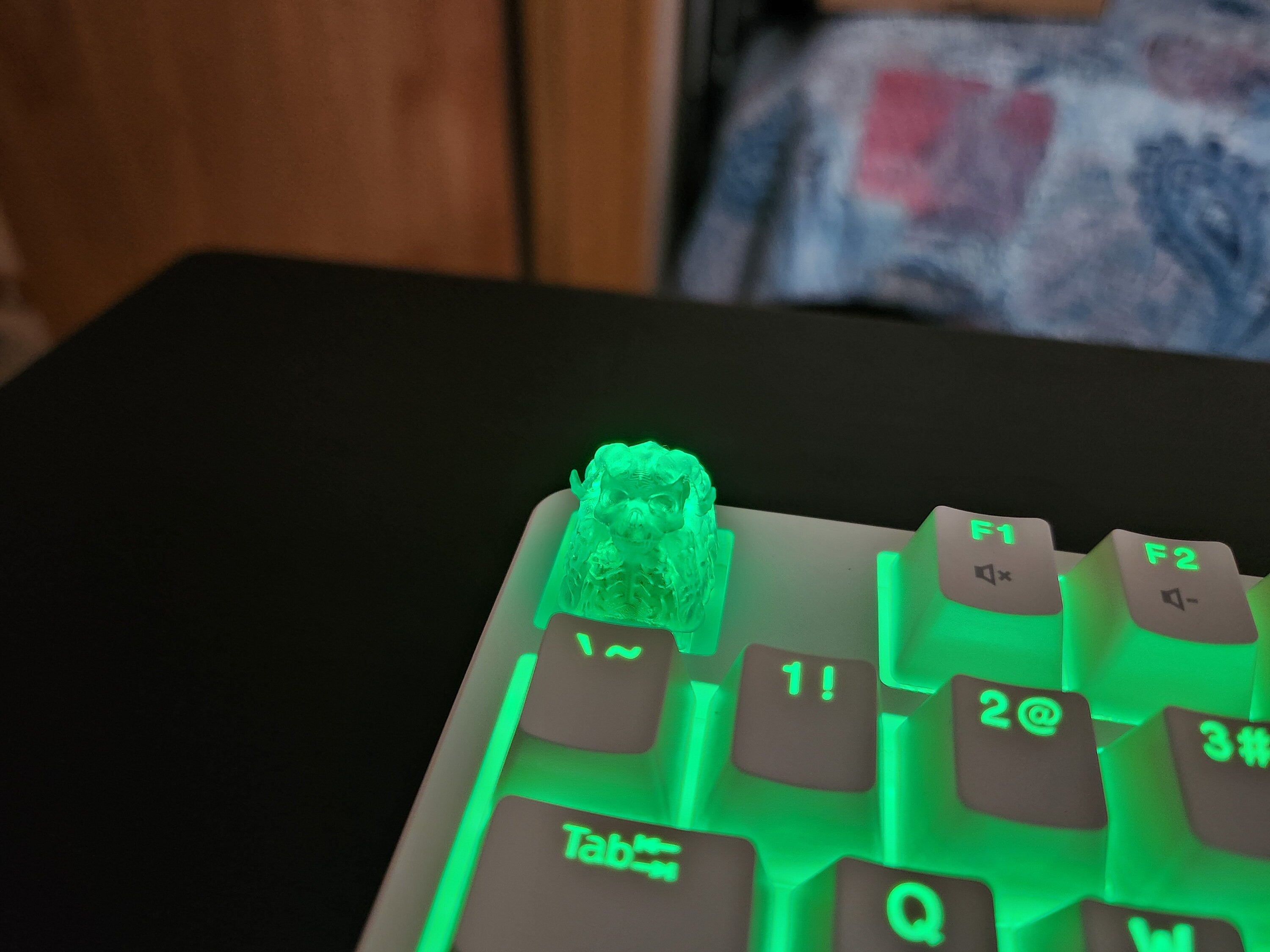 Demon Skull Keycap - Clear Transparent Cute Keycap Designs, Cherry MX, Multiple Colors