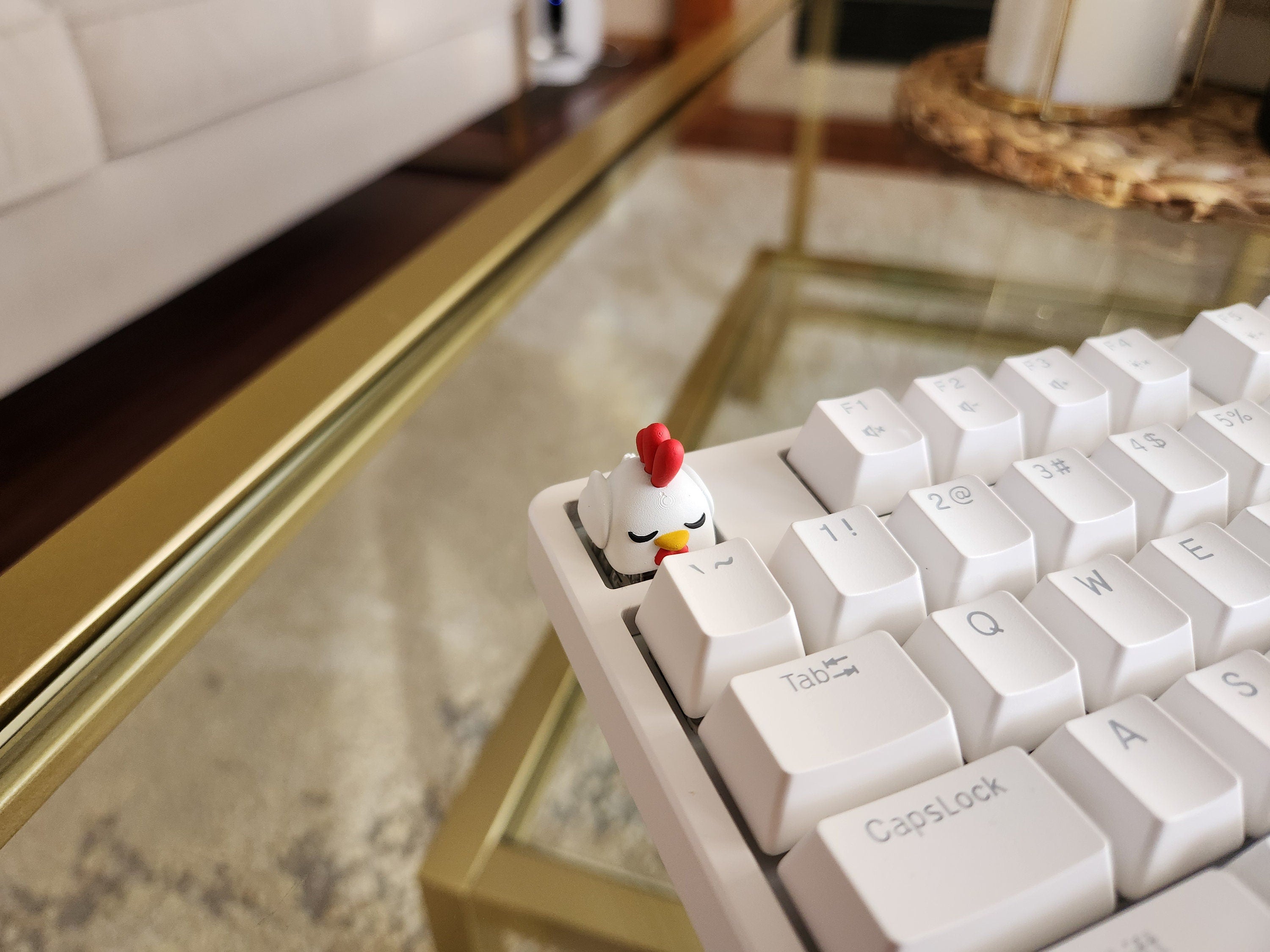 Palworld Chikipi Video Game Keycap - Hand Painted, Cute Keycap Designs, Cherry MX