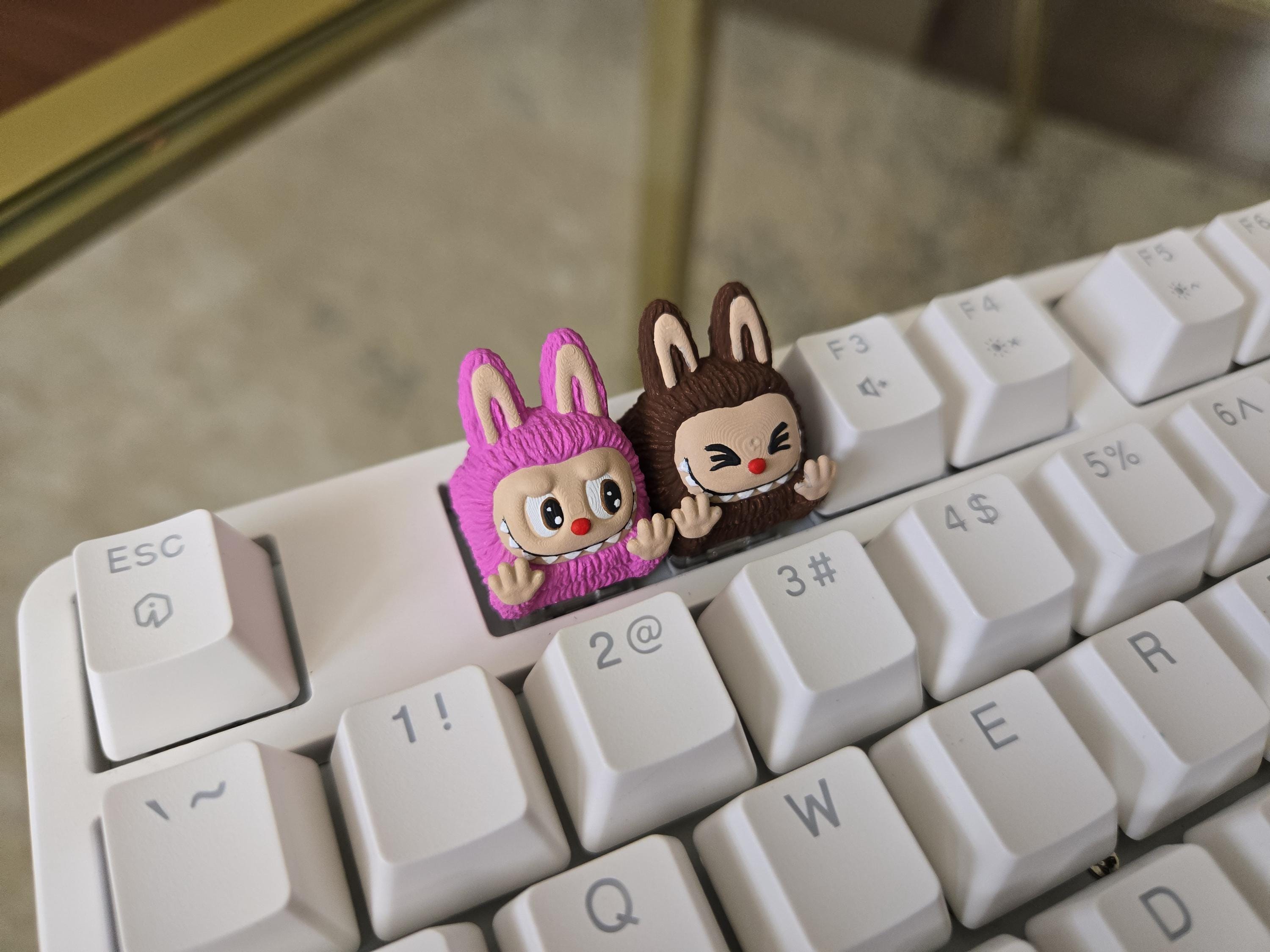 Labubu Keycap - Hand Painted, Cute Keycap Designs, Cherry MX